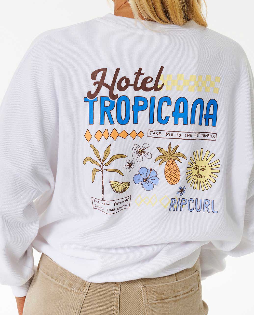 Tropicana Drop Shoulder Crew