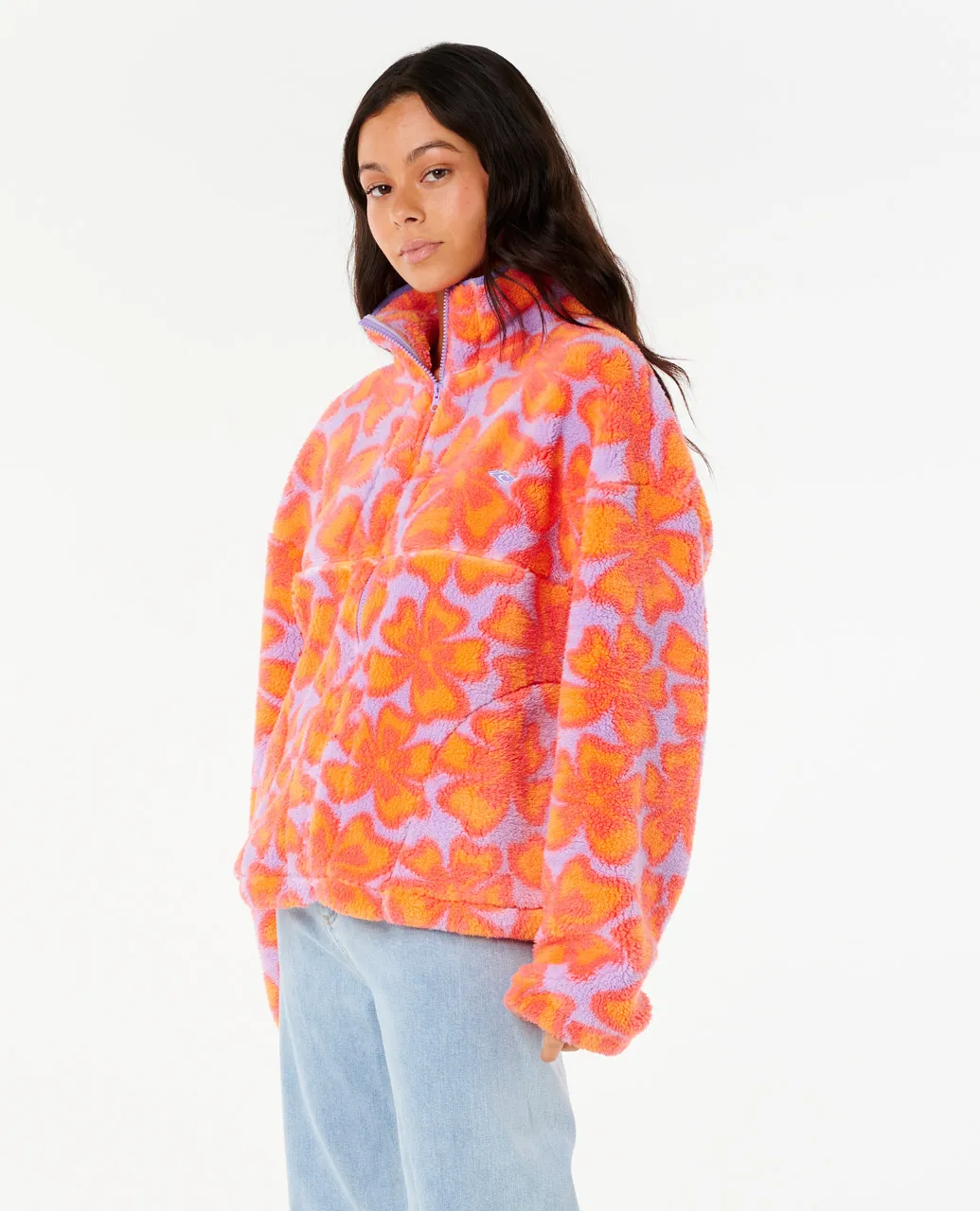 Neon Isles Zip Through Polar Fleece