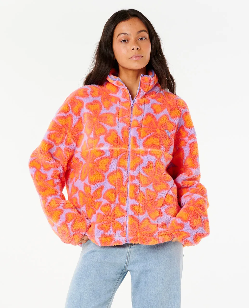 Neon Isles Zip Through Polar Fleece