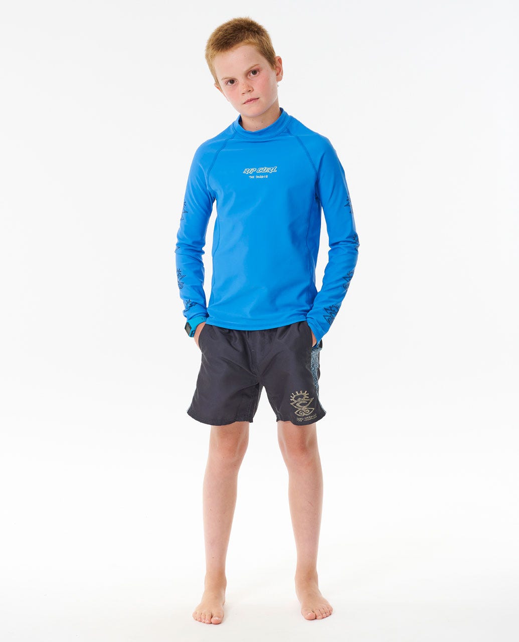 Shred Rock UPF50+ Long Sleeve Rash Vest - Boys (8-16 years)