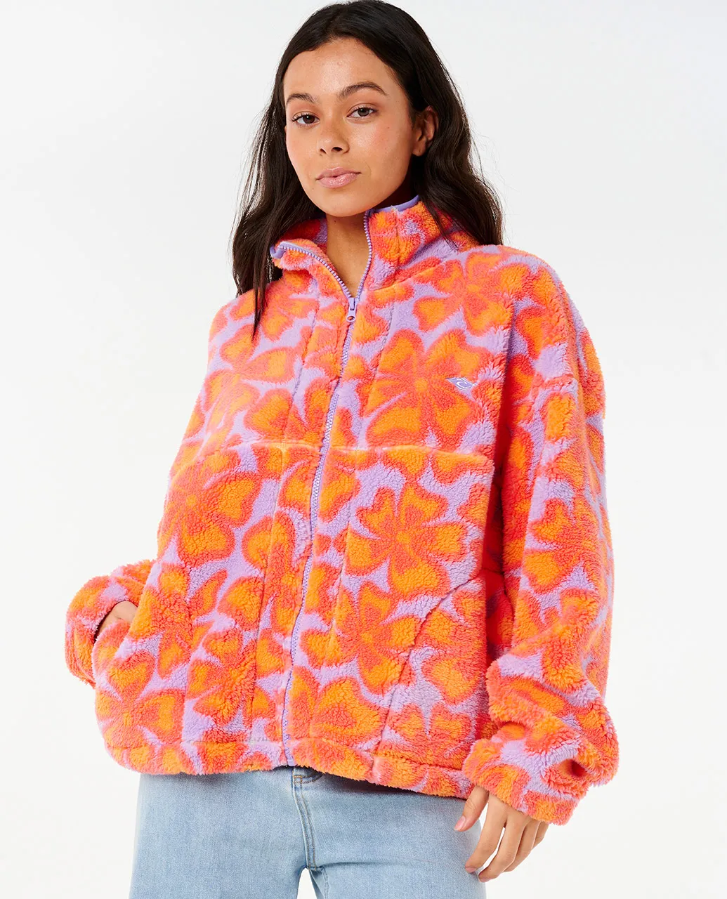 Neon Isles Zip Through Polar Fleece