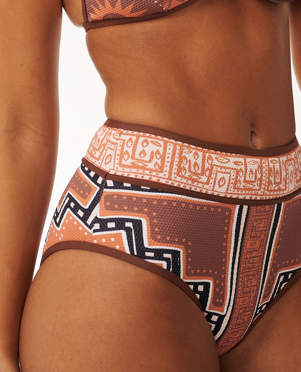 Pacific Dreams High Waisted Good Coverage Bikini Bottoms