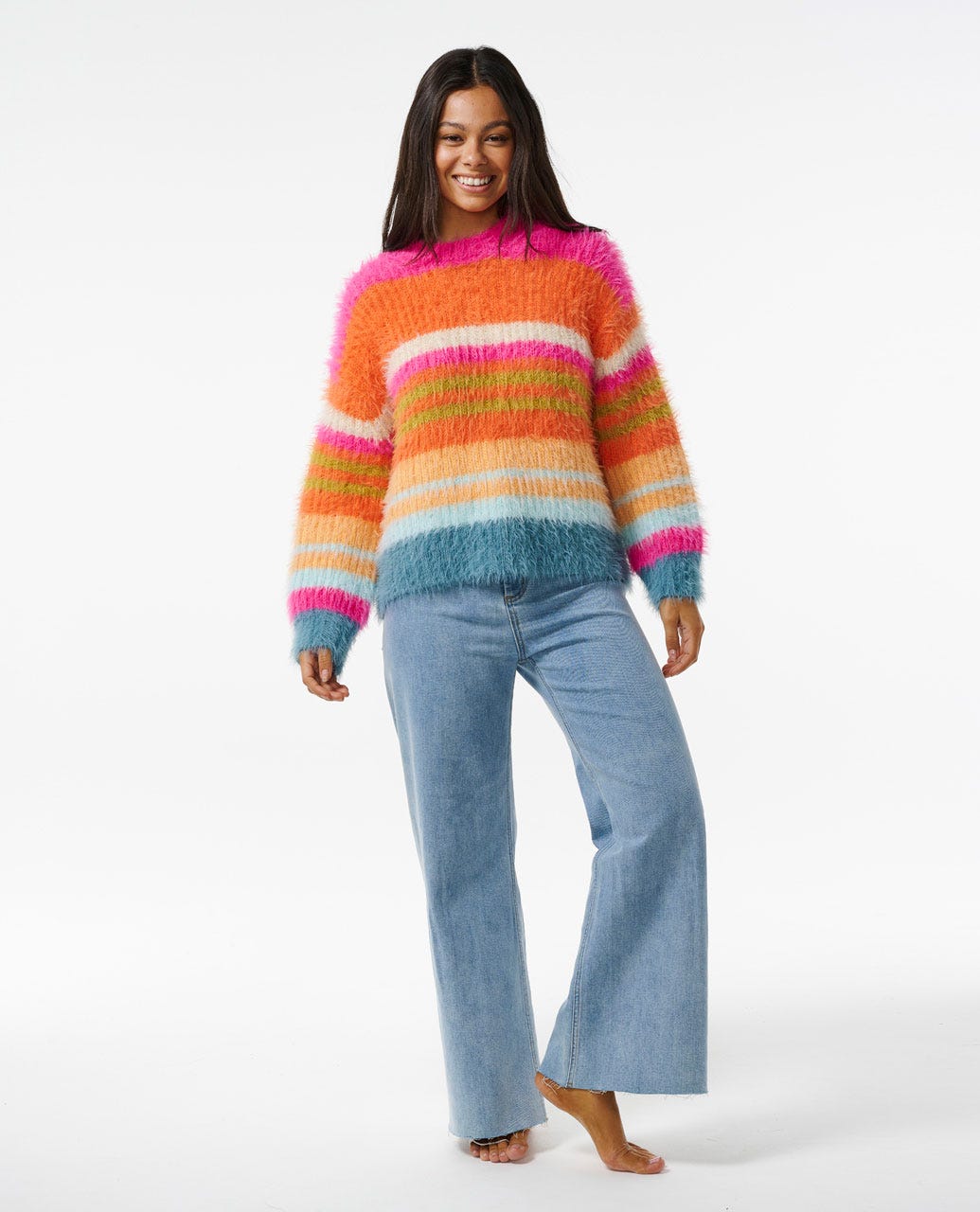 Hibiscus Heat Chunky Stripe Knit