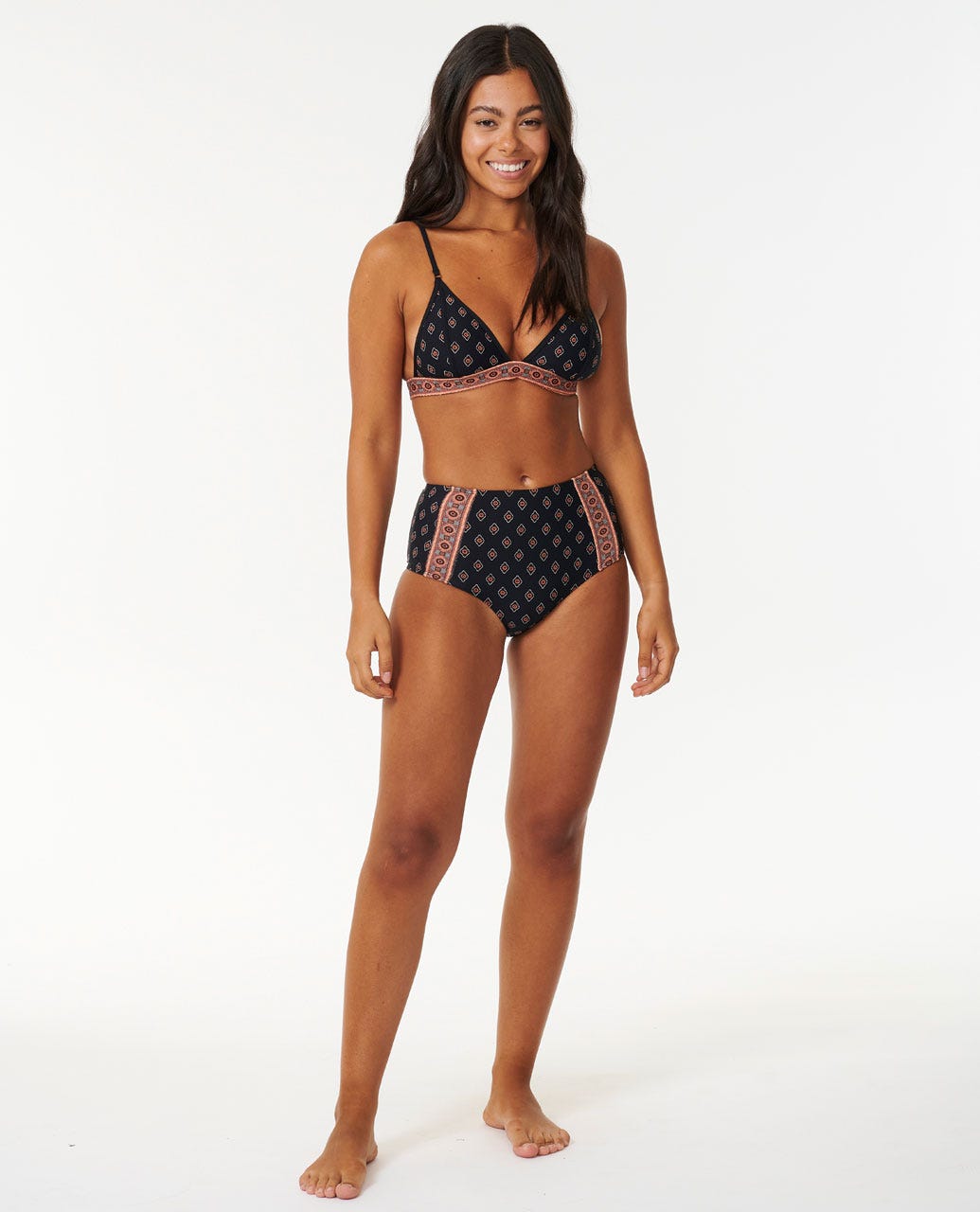 Pacific Dreams High Waist Cheeky Coverage Bikini Bottoms