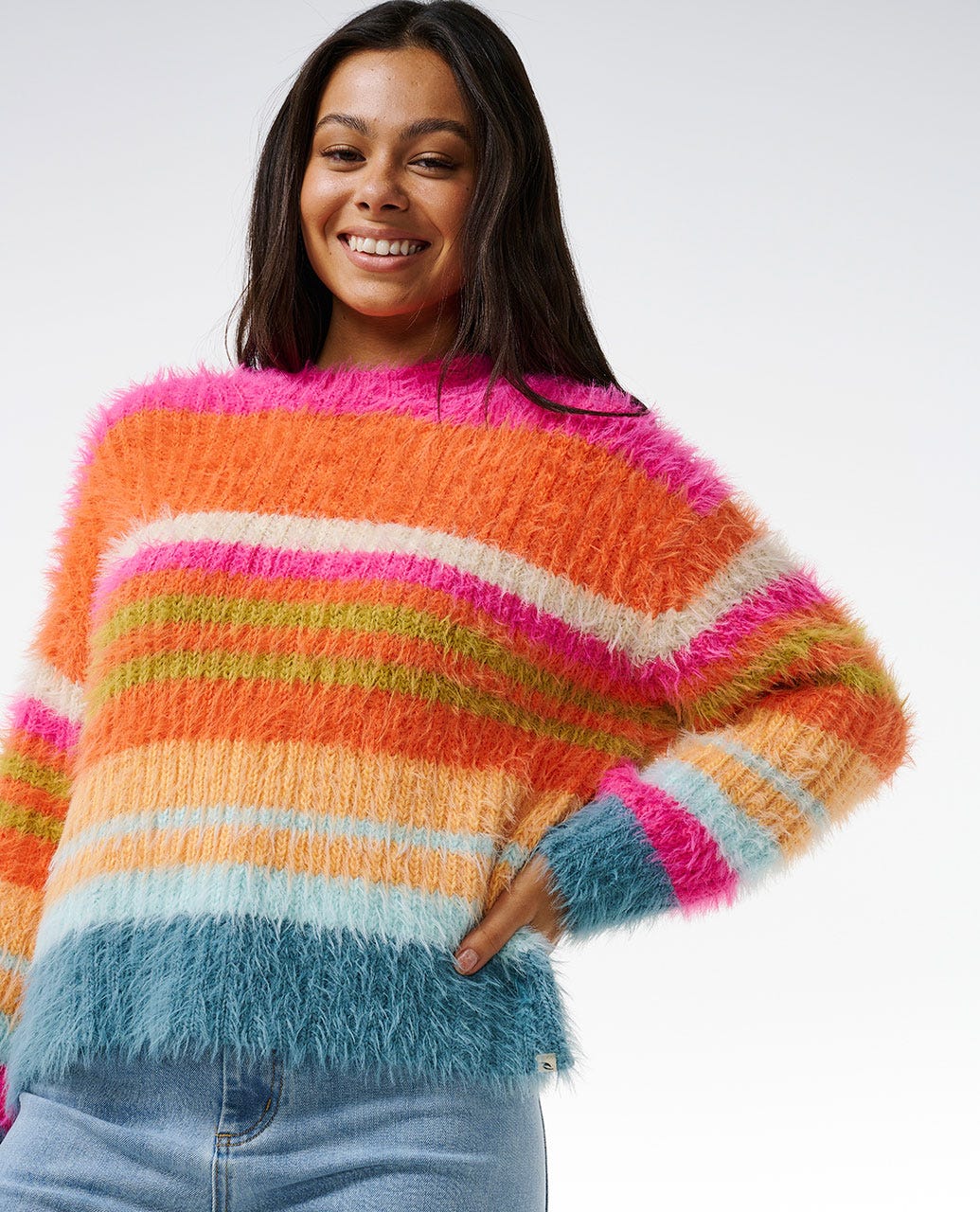 Hibiscus Heat Chunky Stripe Knit
