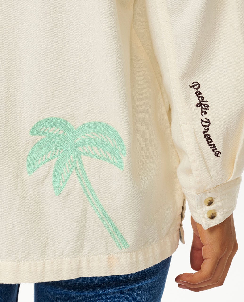 Pacific Dreams Embroidered Shacket