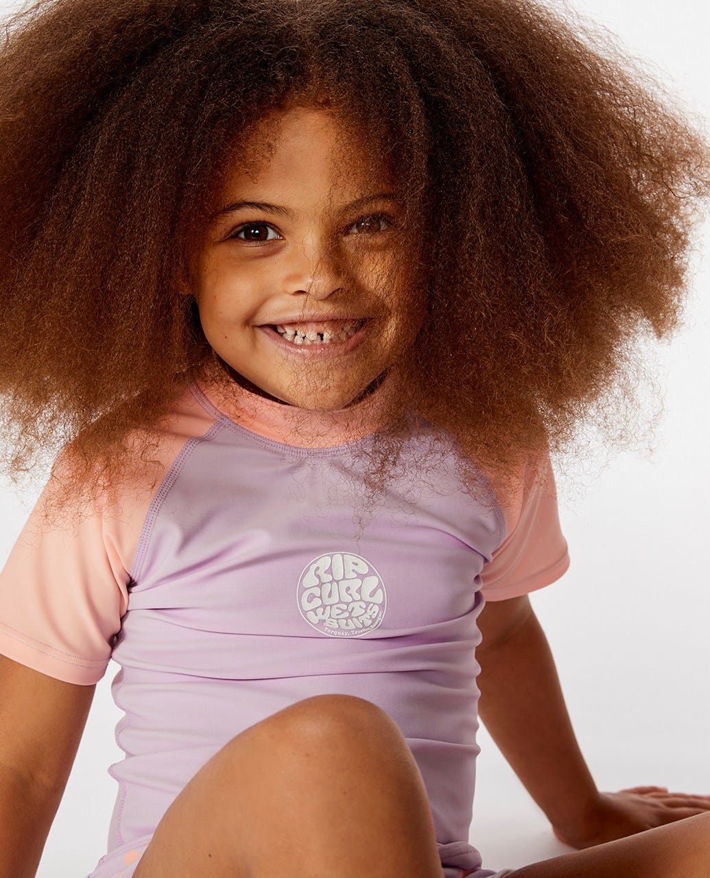 Sea Mist Short Sleeve Rash Vest - Girls (0-8 years)