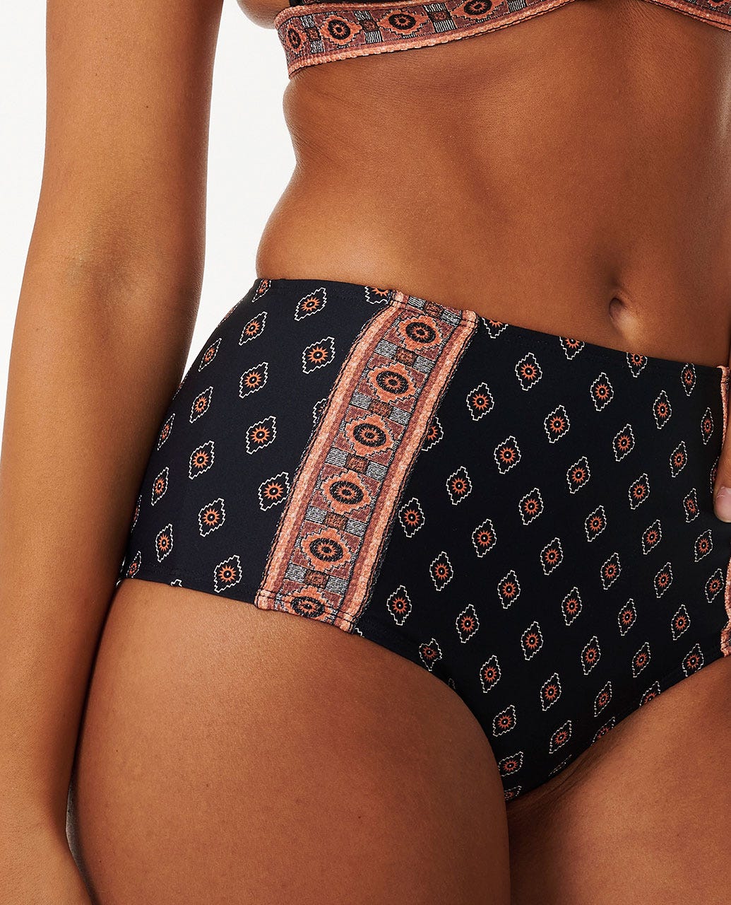 Pacific Dreams High Waist Cheeky Coverage Bikini Bottoms