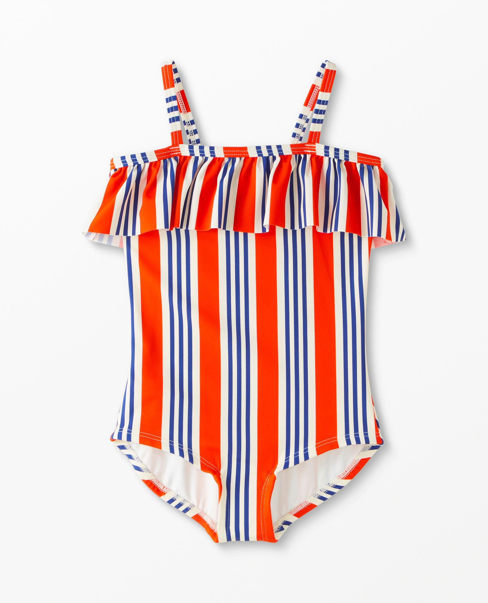Print Ruffle One Piece Swimsuit