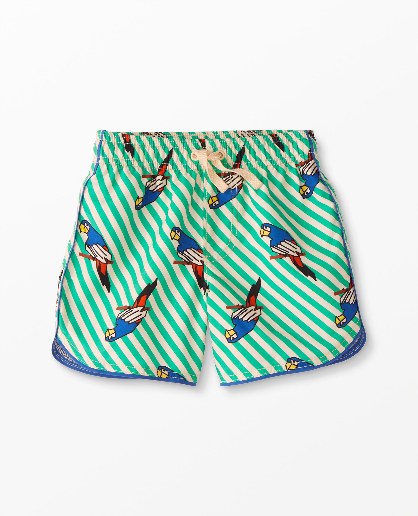 Print Dolphin Vent Swim Trunks