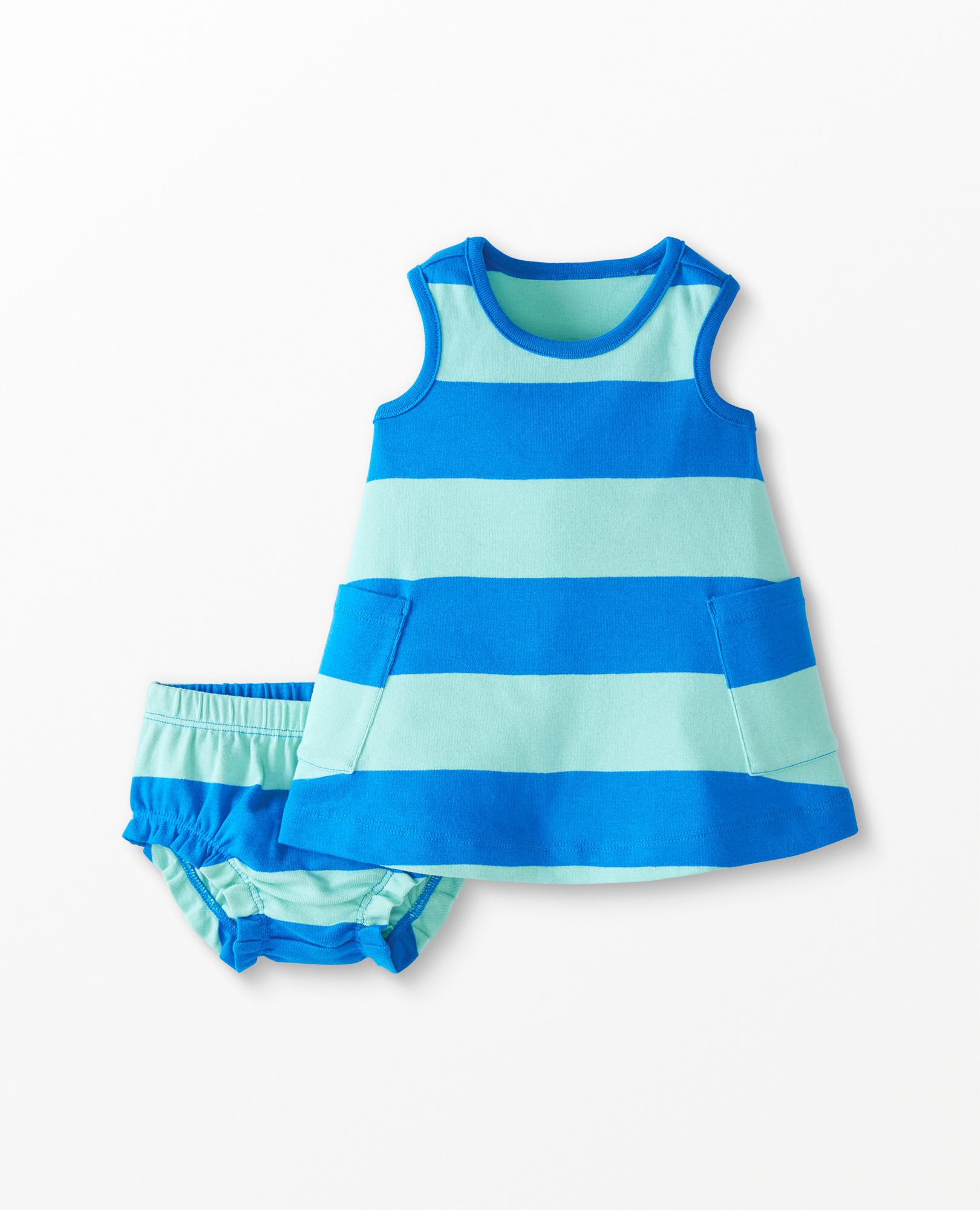Baby Striped Pocket Dress & Bloomer Set