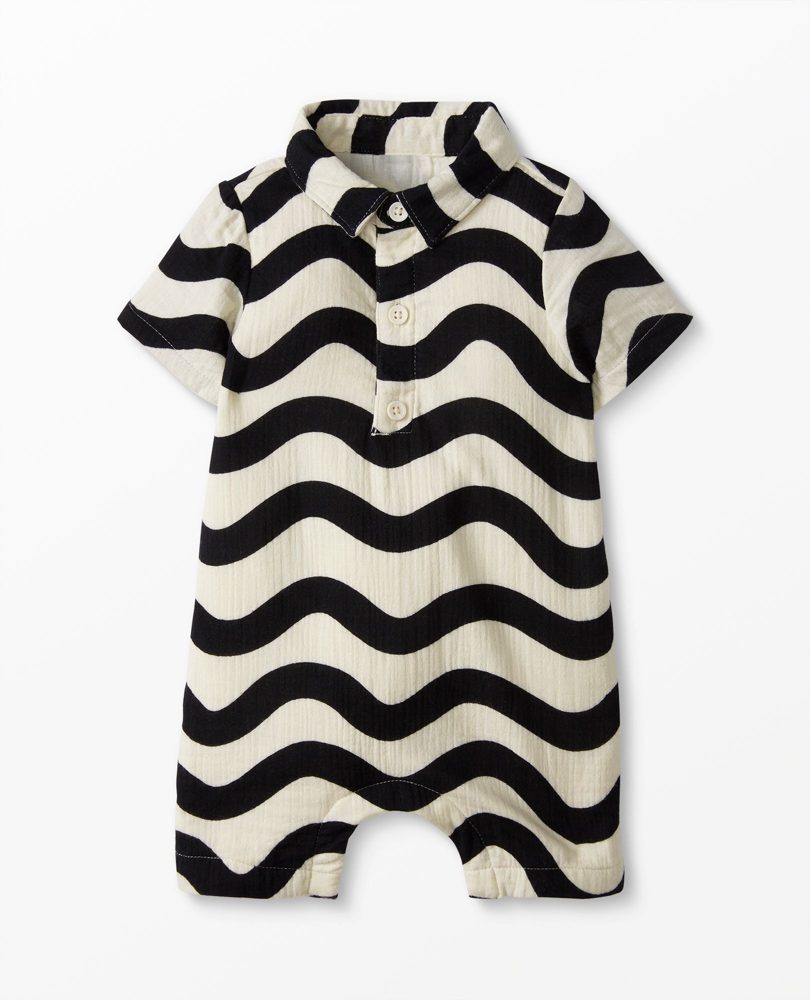Baby Collared Muslin Romper