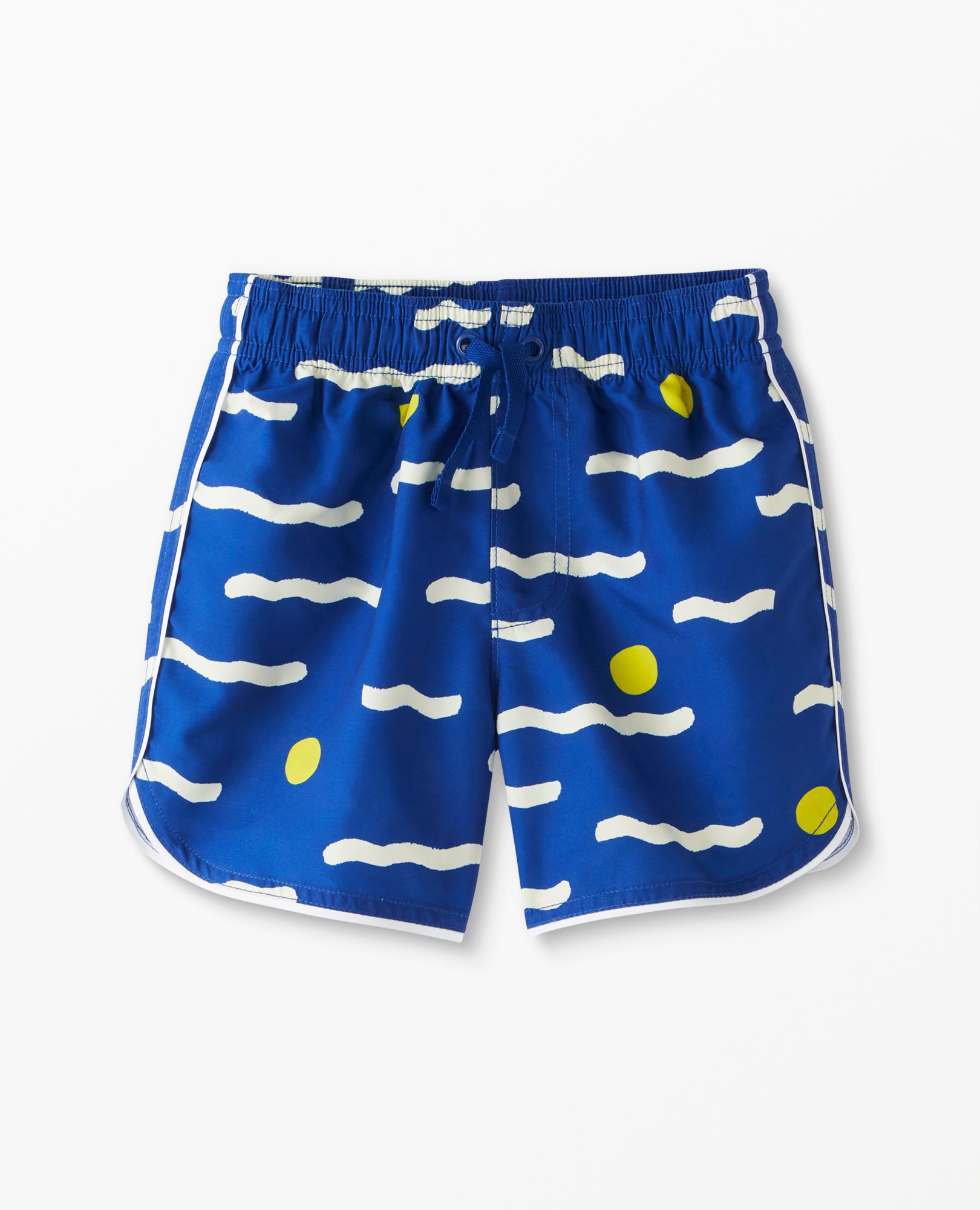 Print Dolphin Vent Swim Trunks