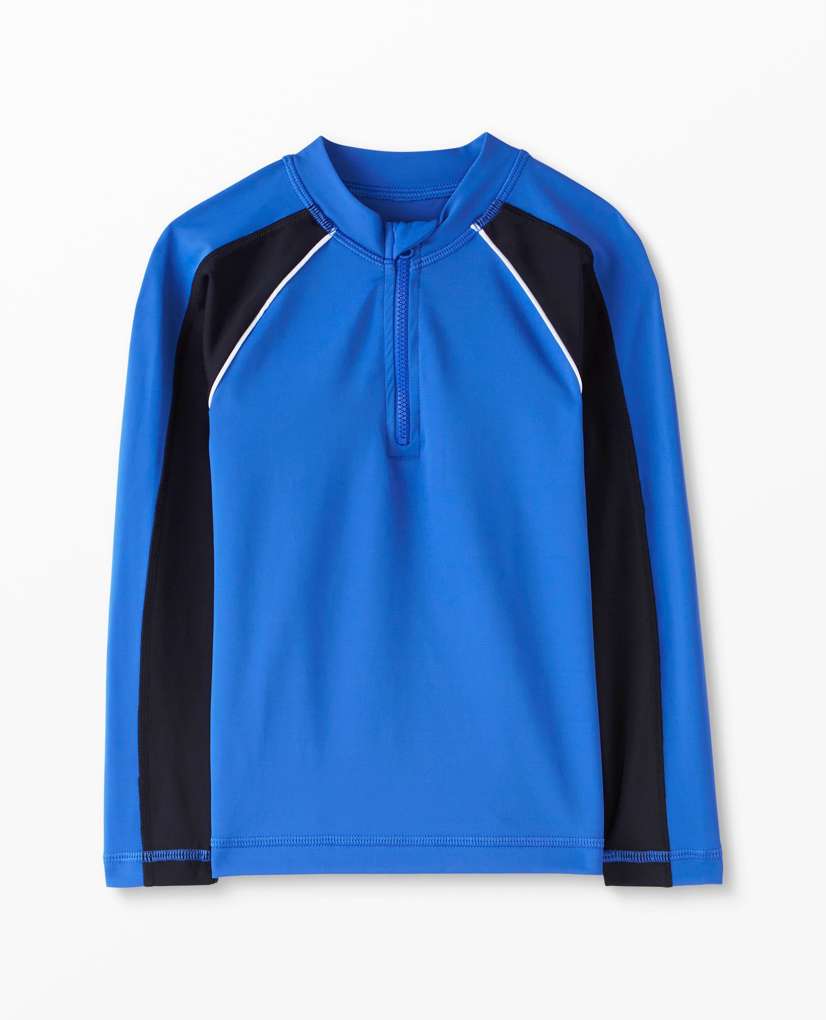 1/4 Zip Long Sleeve Colorblock Rash Guard Top