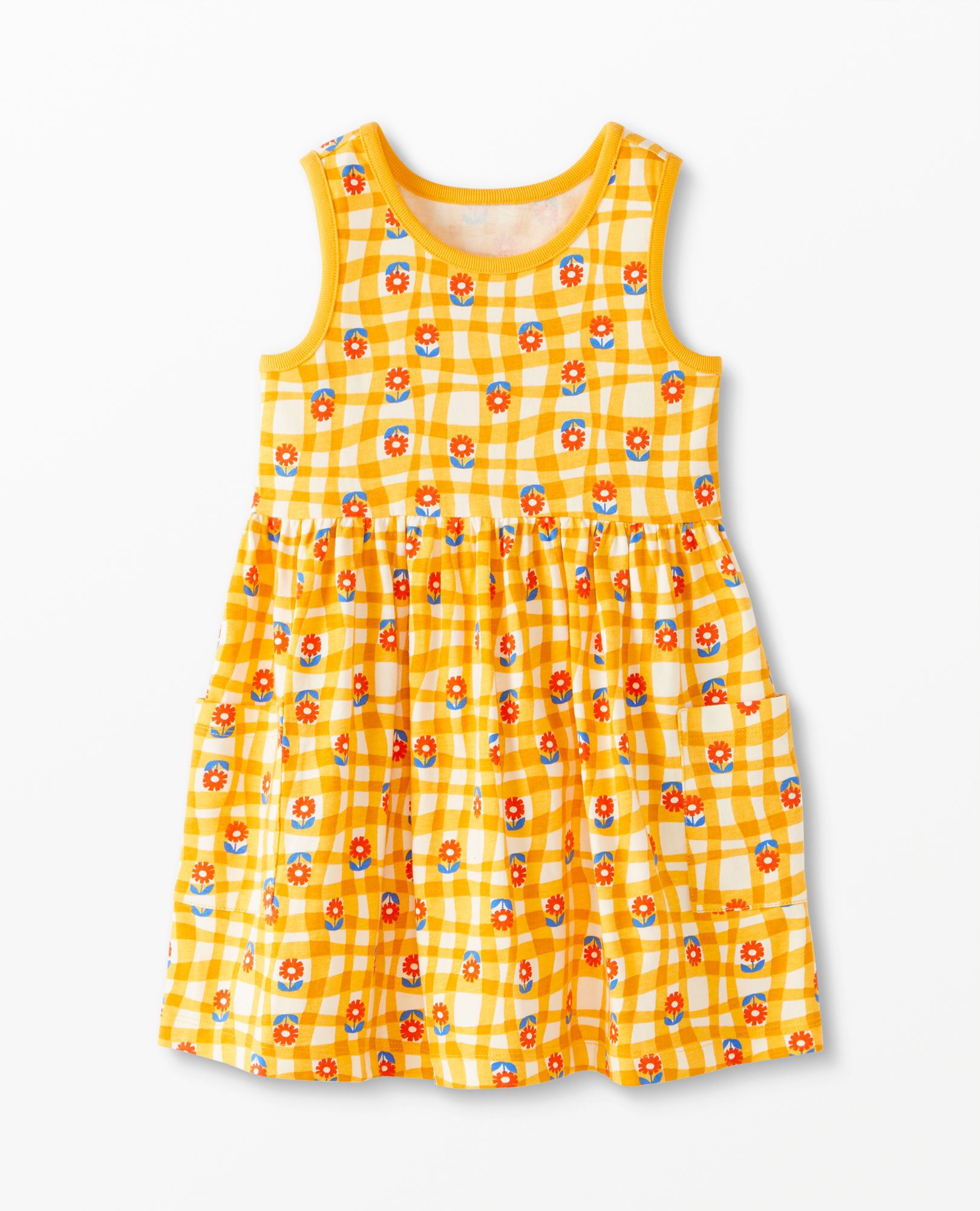 Sleeveless Print Pocket Dress
