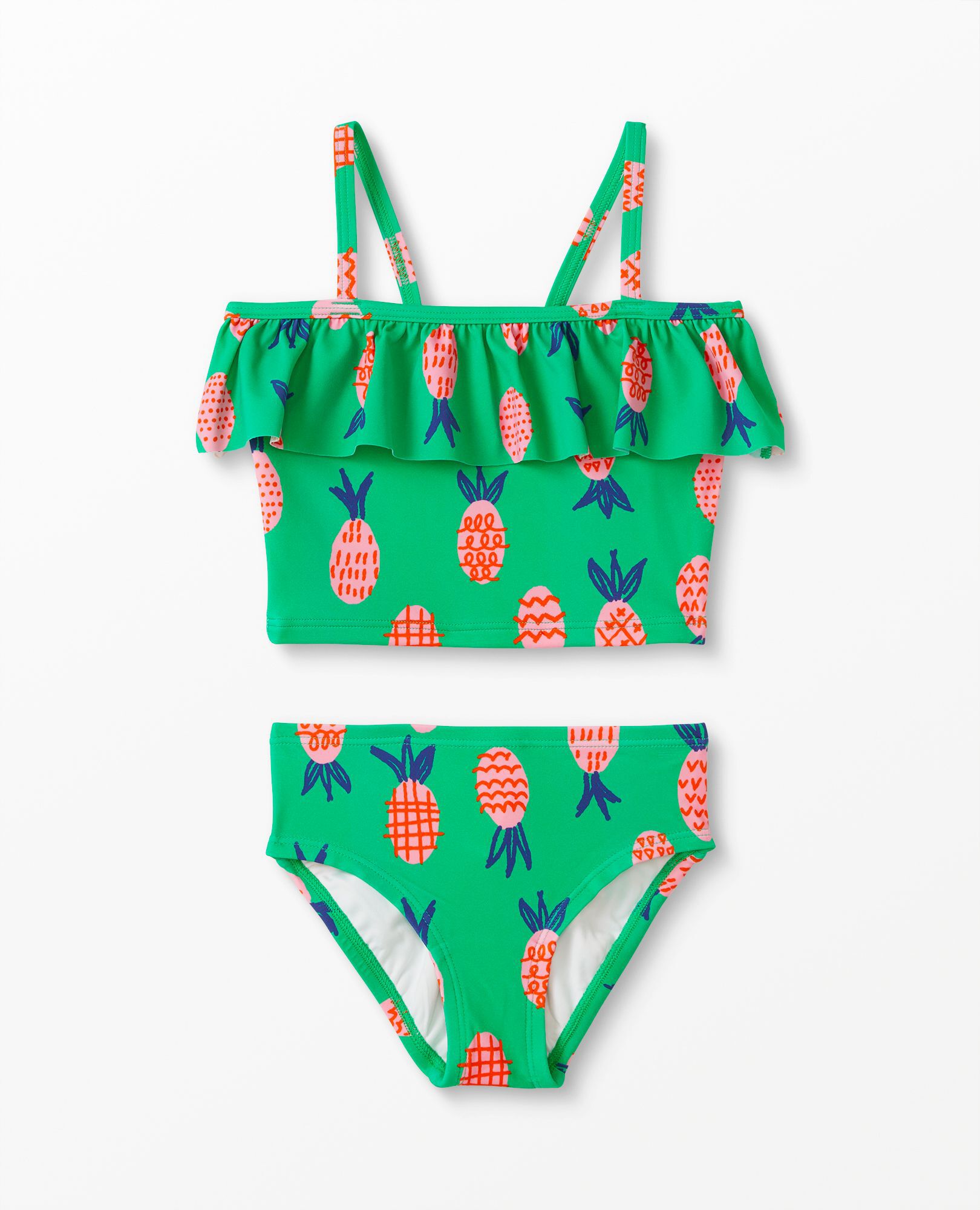 Print Ruffle Two Piece Swimsuit