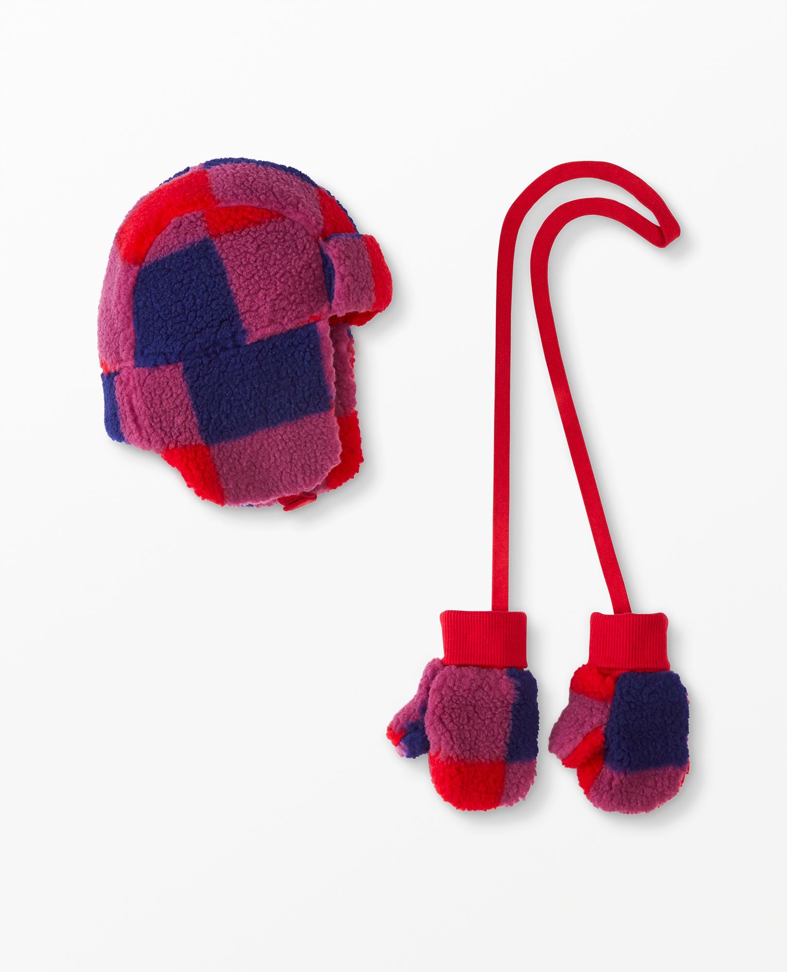 Baby Faux Shearling Hat & Mittens Set