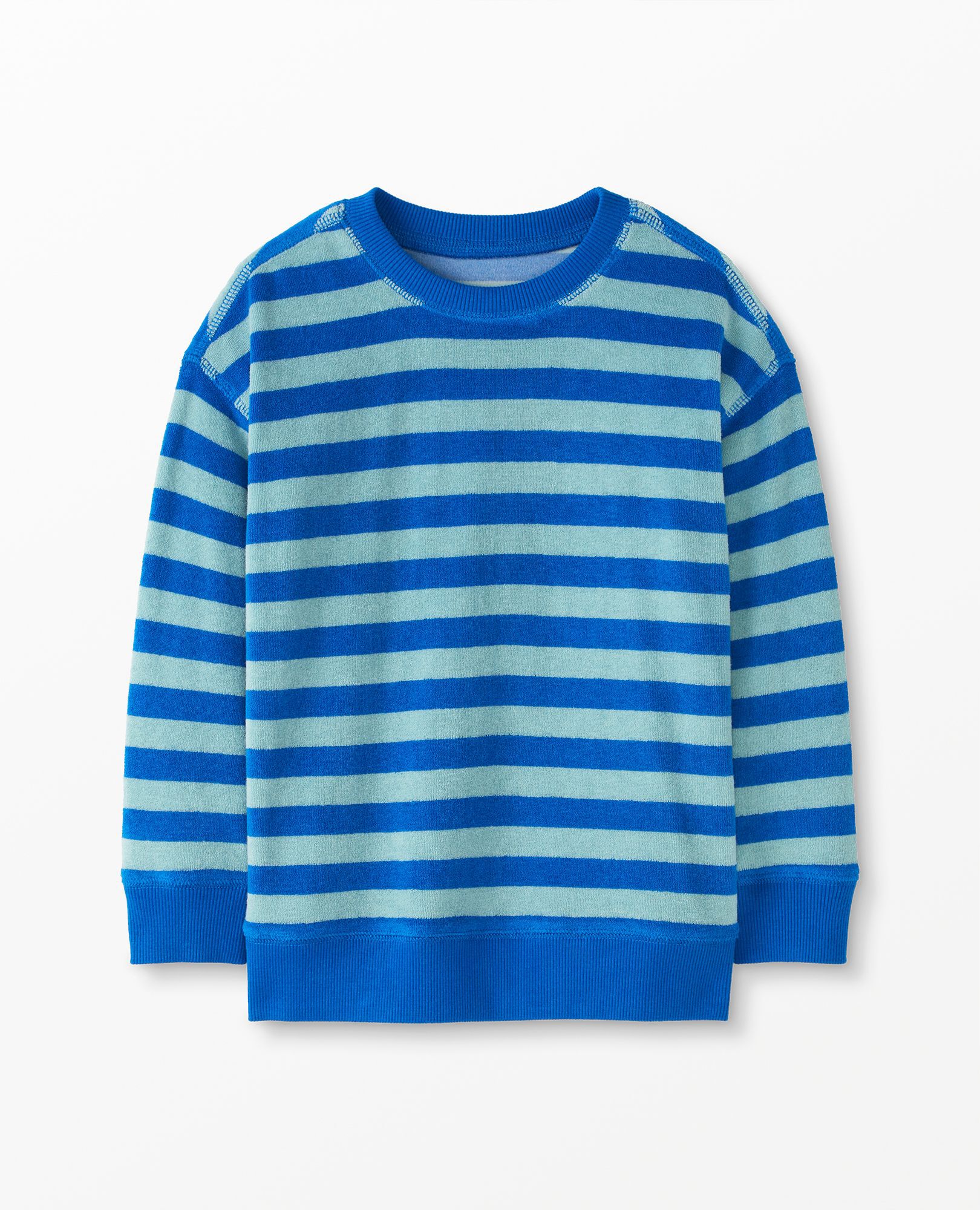 Striped Loop Terry Crewneck