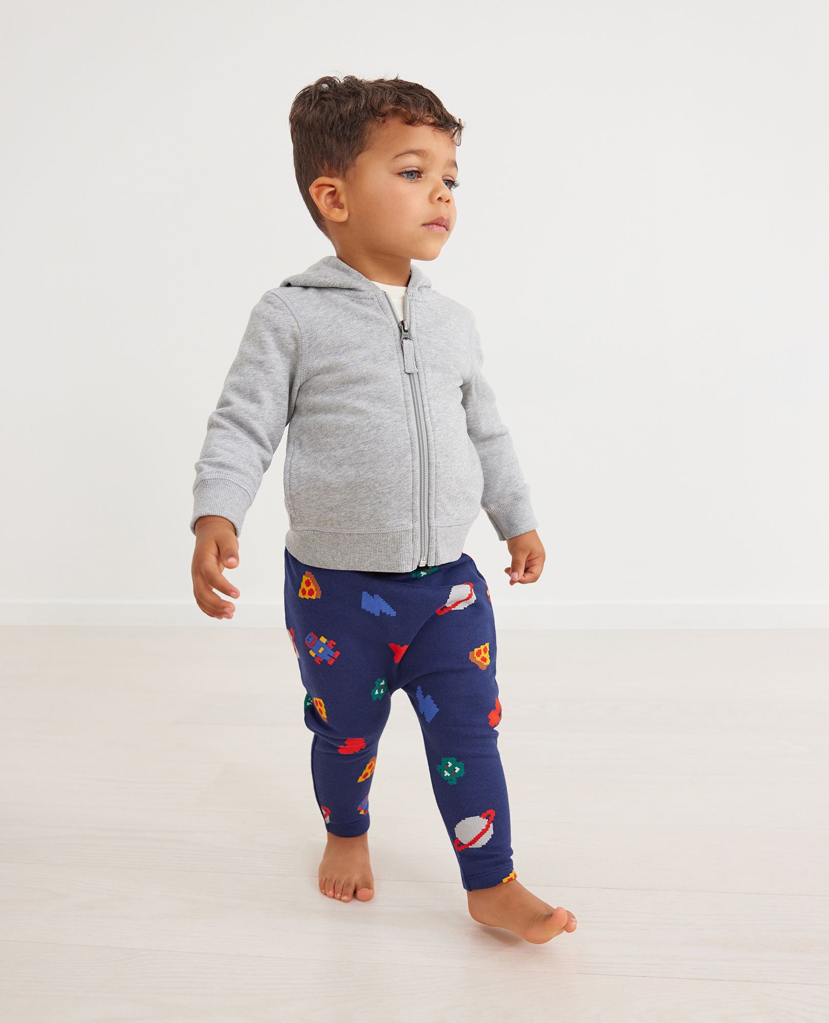 Baby Zip Up Hoodie In French Terry
