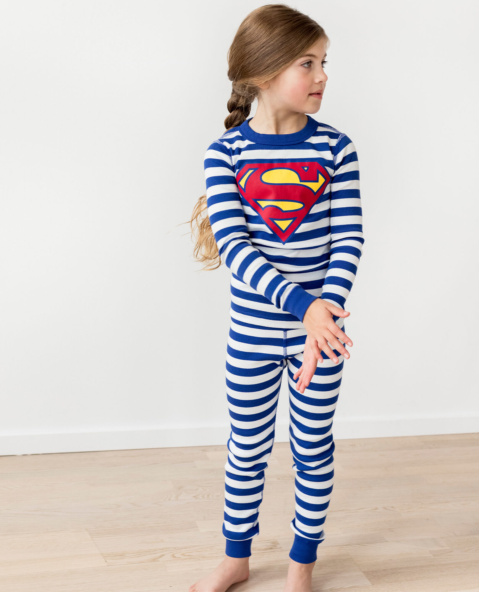 DC Superman™ Striped Long John Pajama Set
