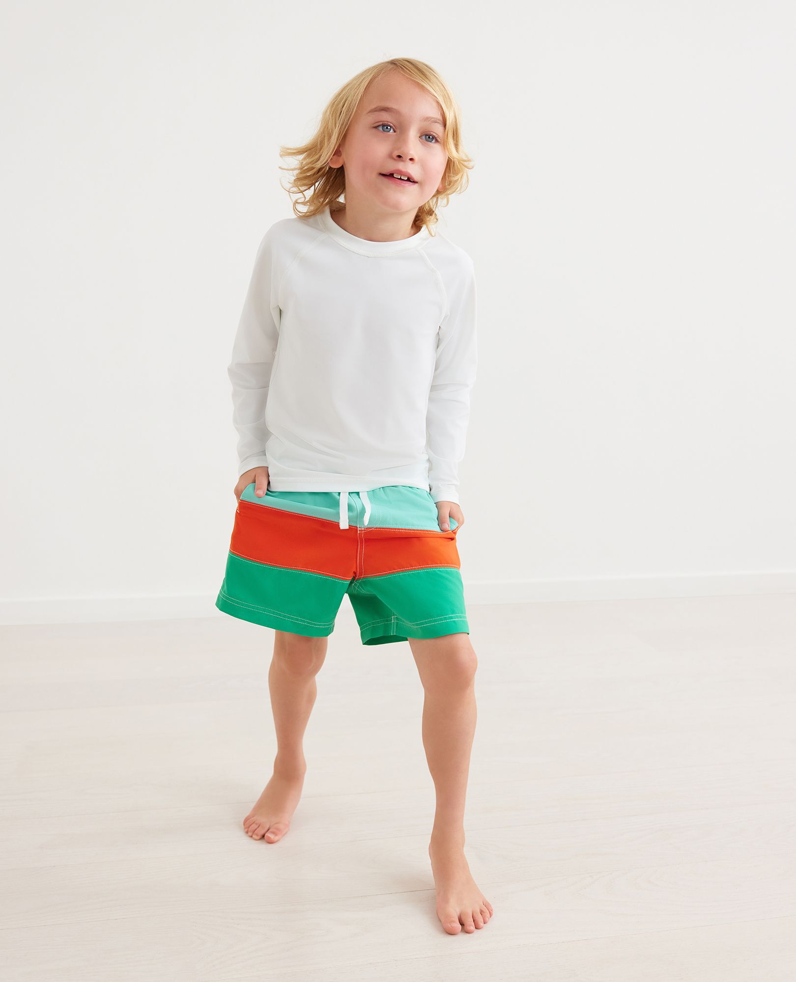 Colorblock Swim Trunks
