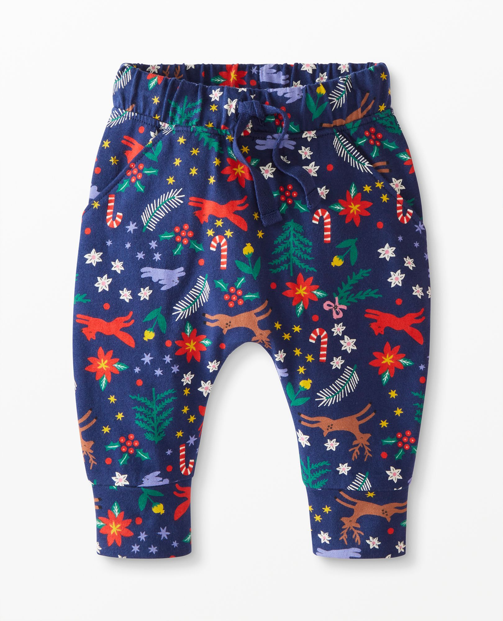 Baby Print Knit Jogger In Combed Cotton