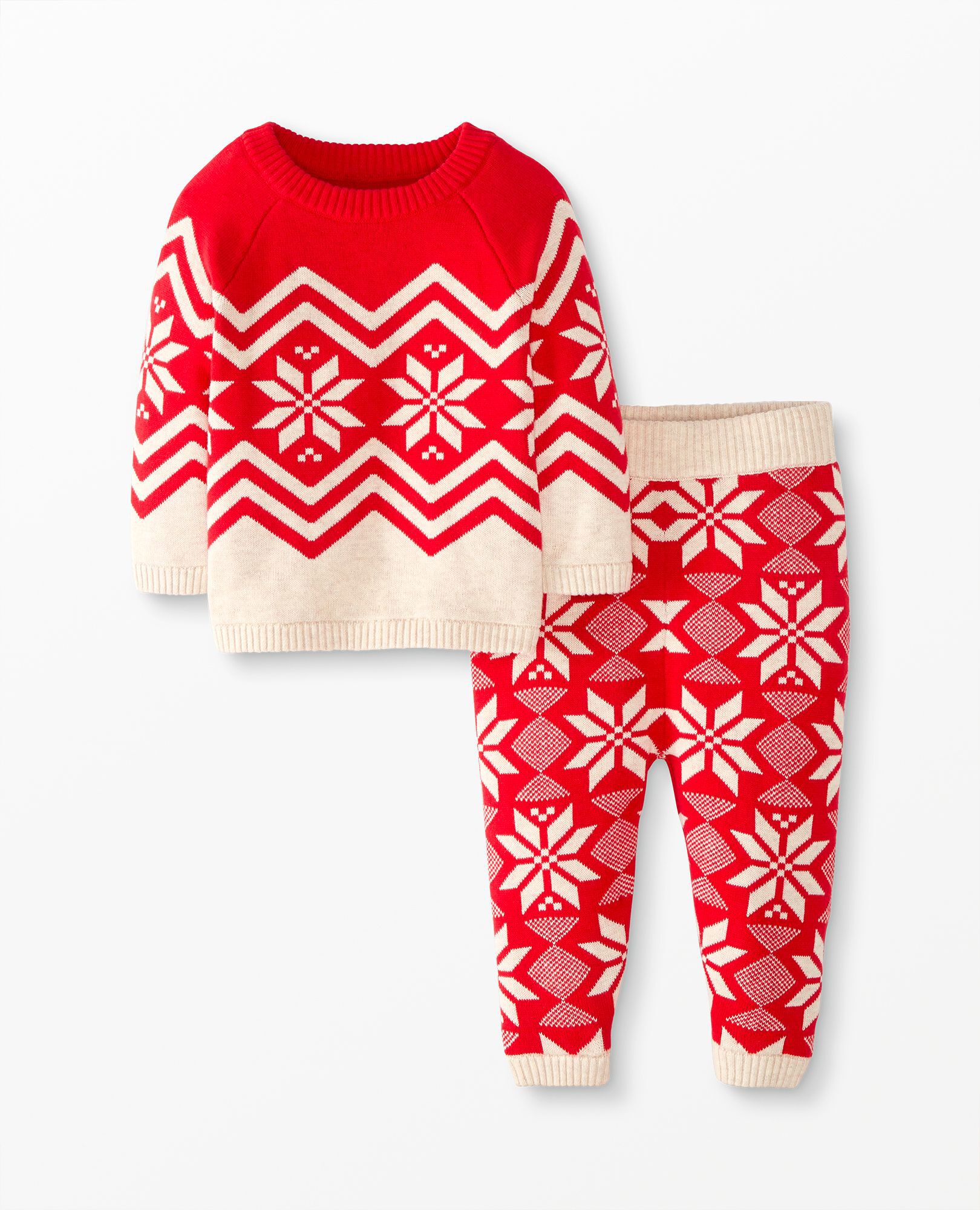 Baby Holiday Sweater Knit Top & Legging Set