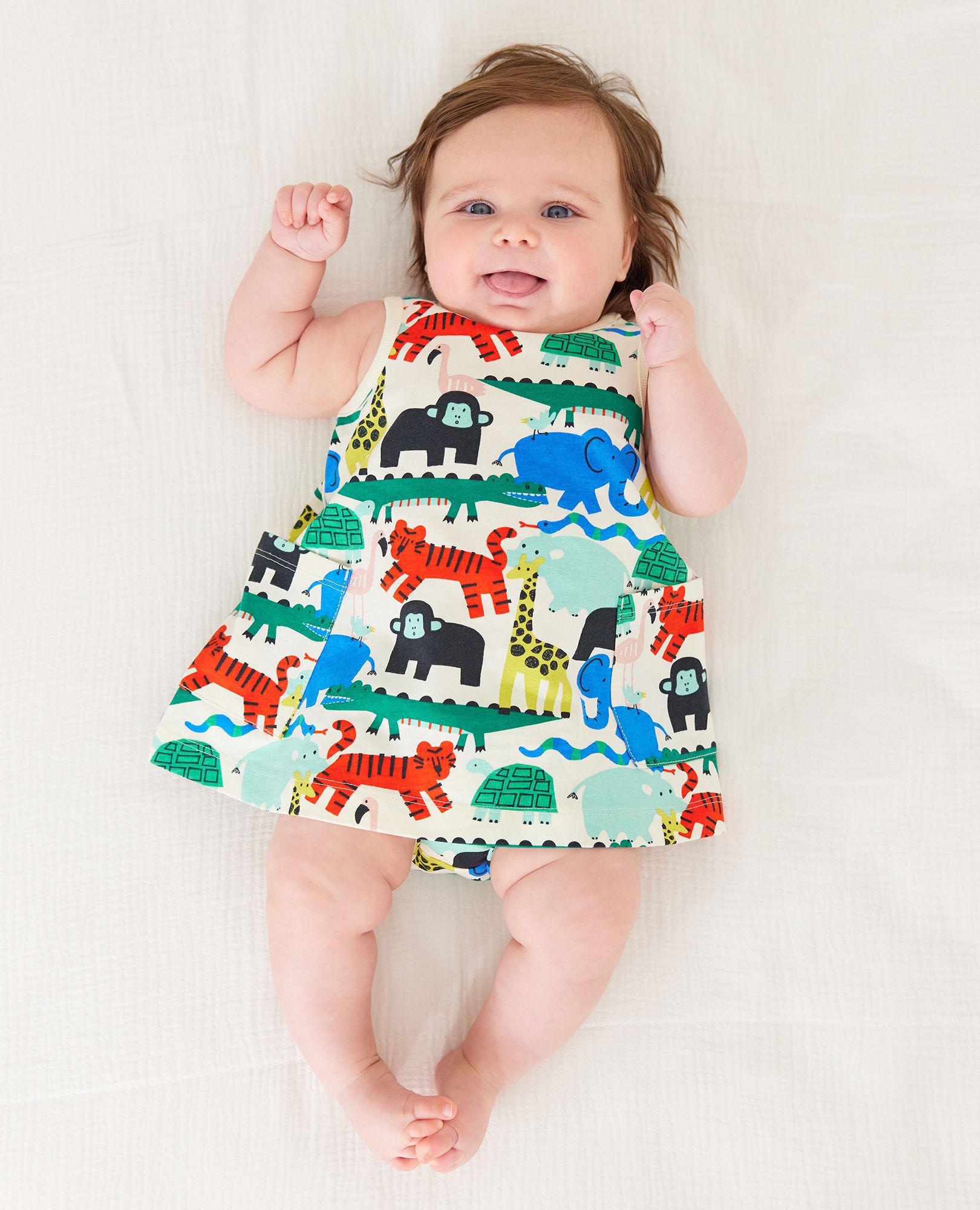 Baby Print Pocket Dress & Bloomer Set