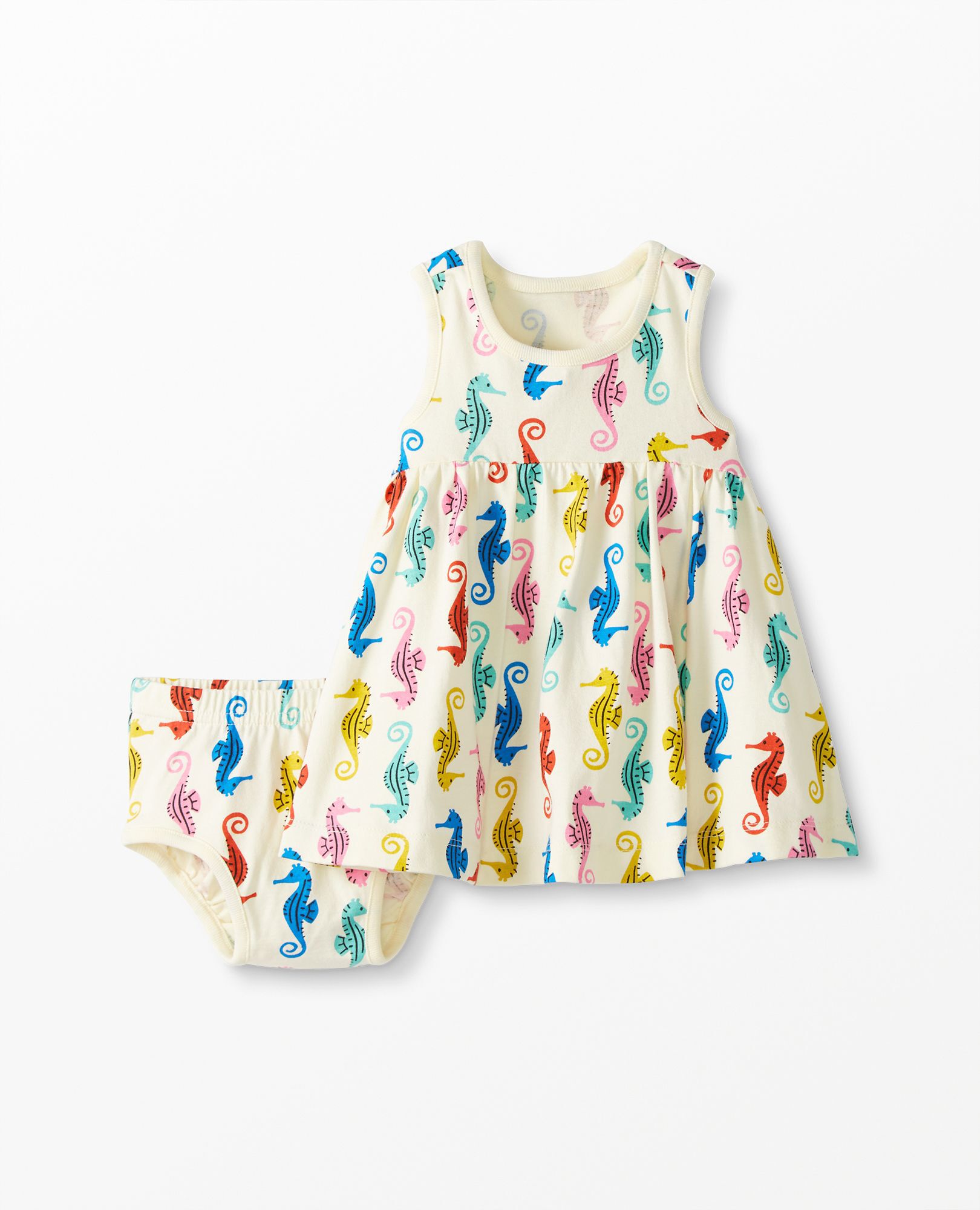 Baby Print Dress & Bloomer Set