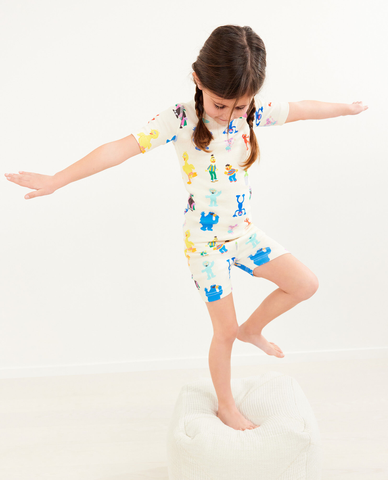Sesame Street Short John Pajama Set