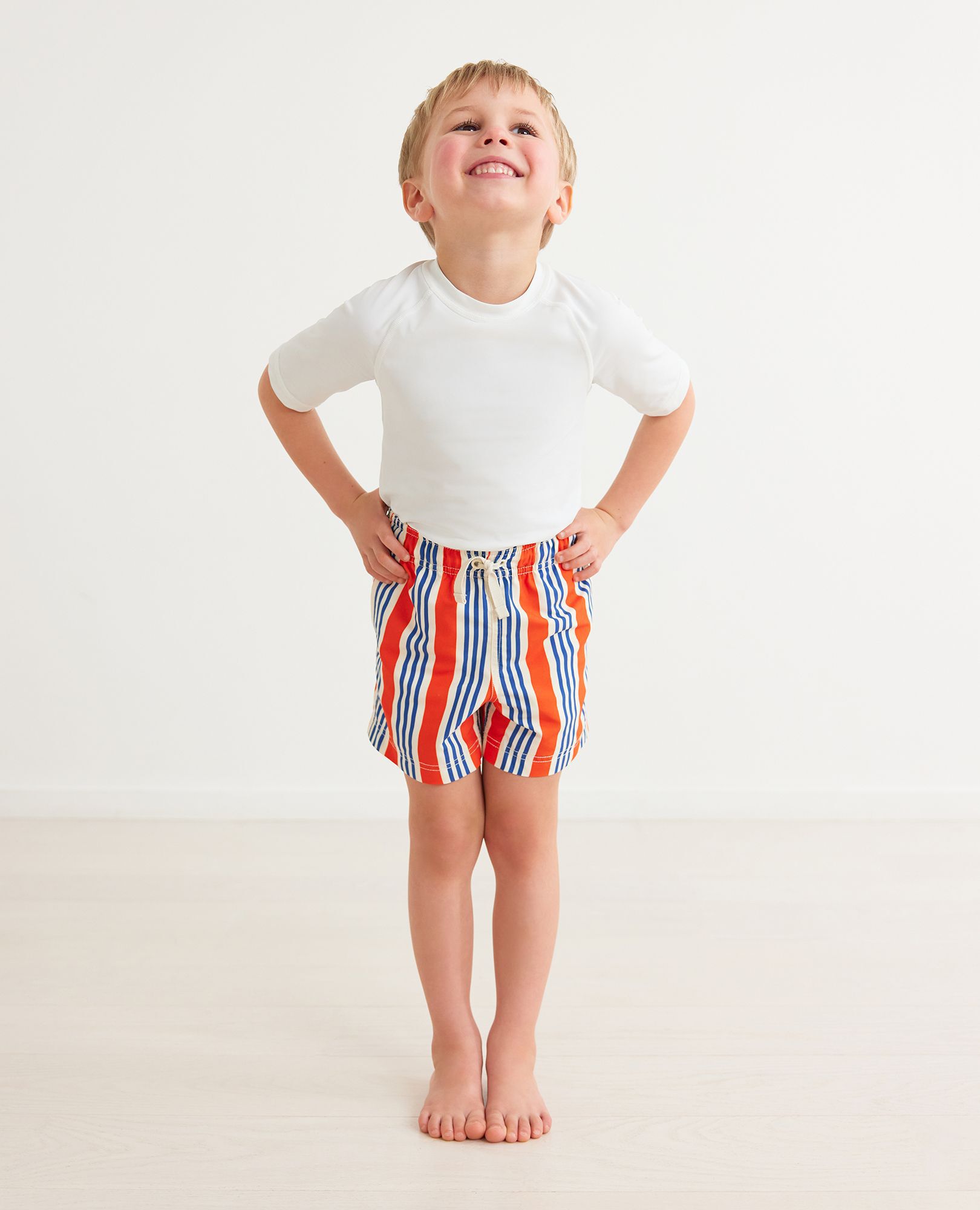 Summer Striped Swim Trunks
