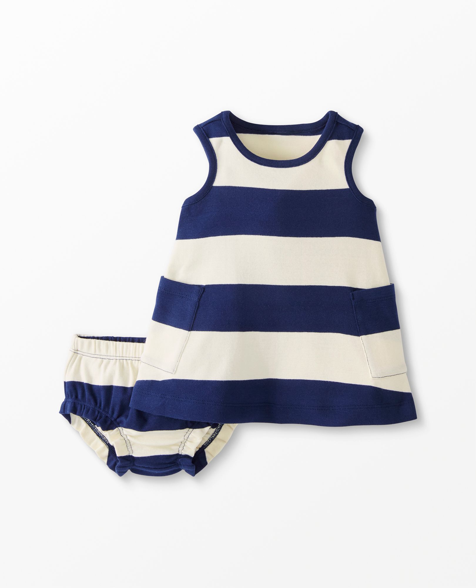 Baby Striped Pocket Dress & Bloomer Set