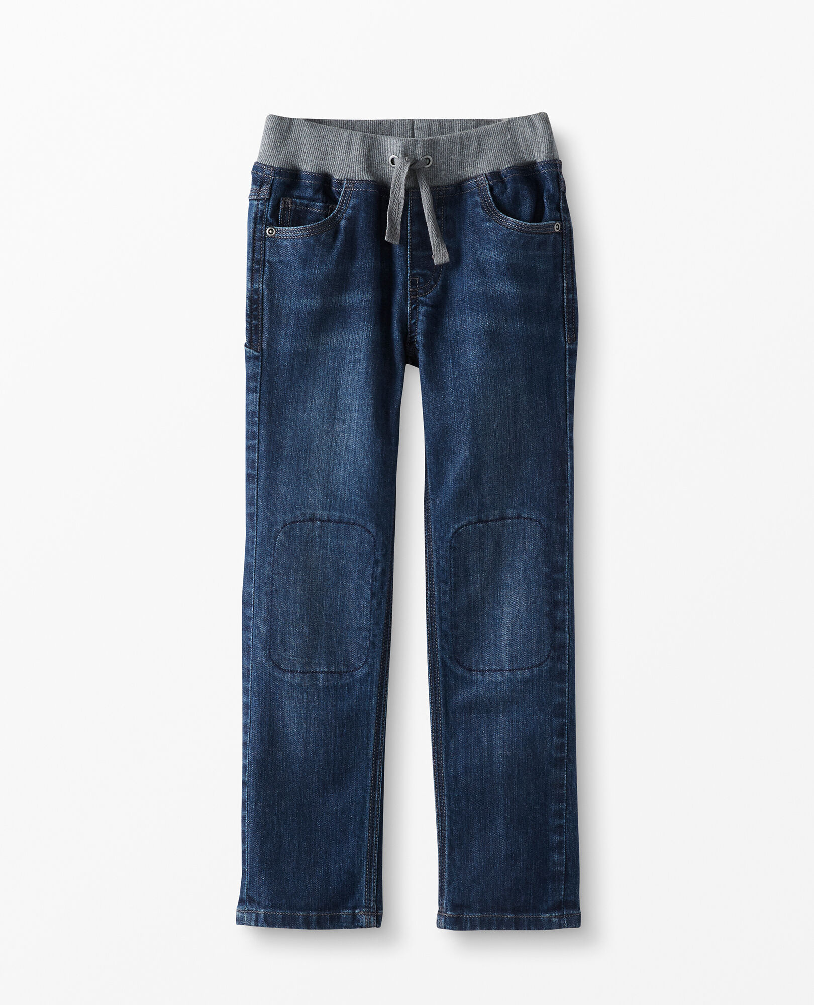 Pull-On Double Knee Slim Jeans