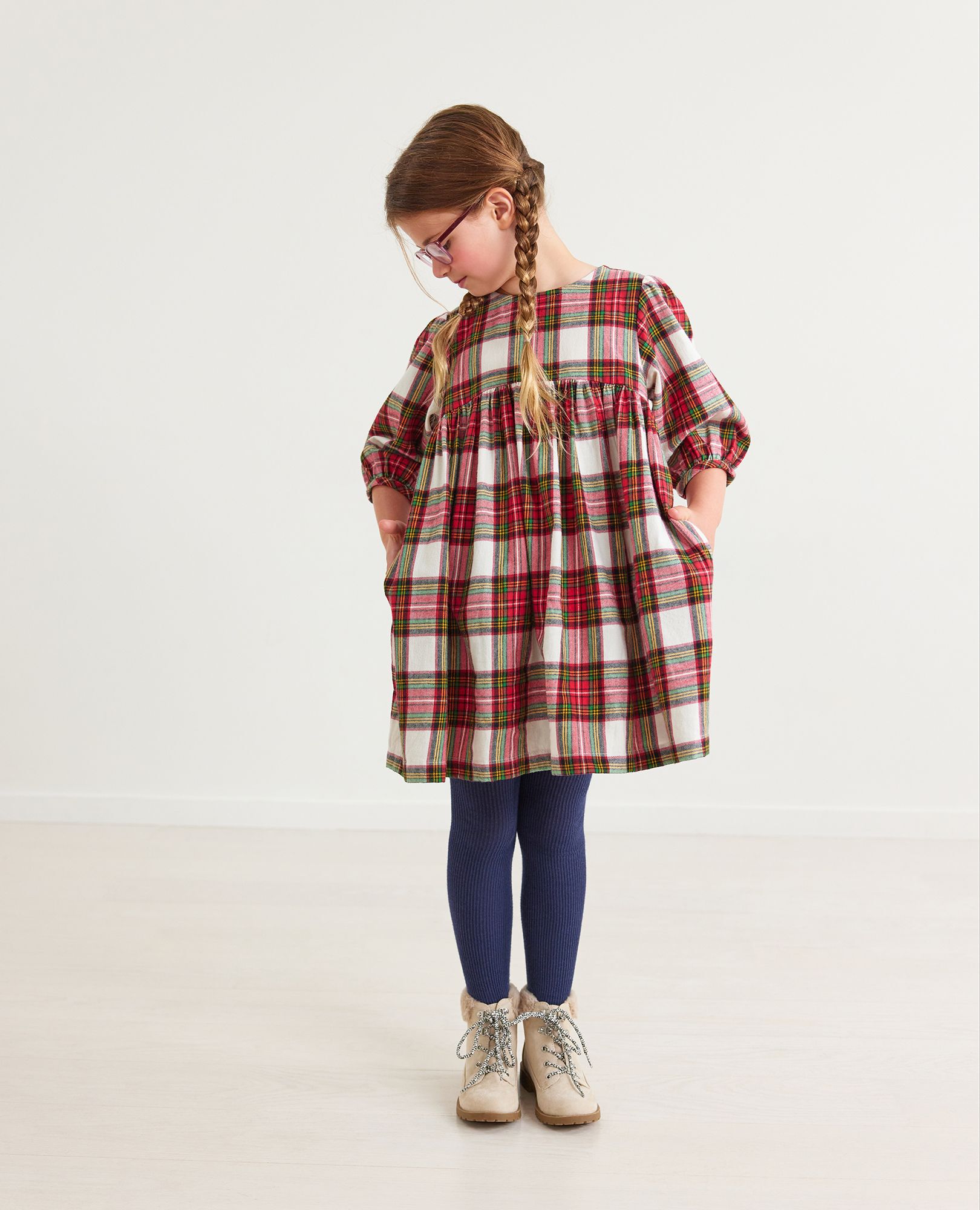 Print Flannel Dress