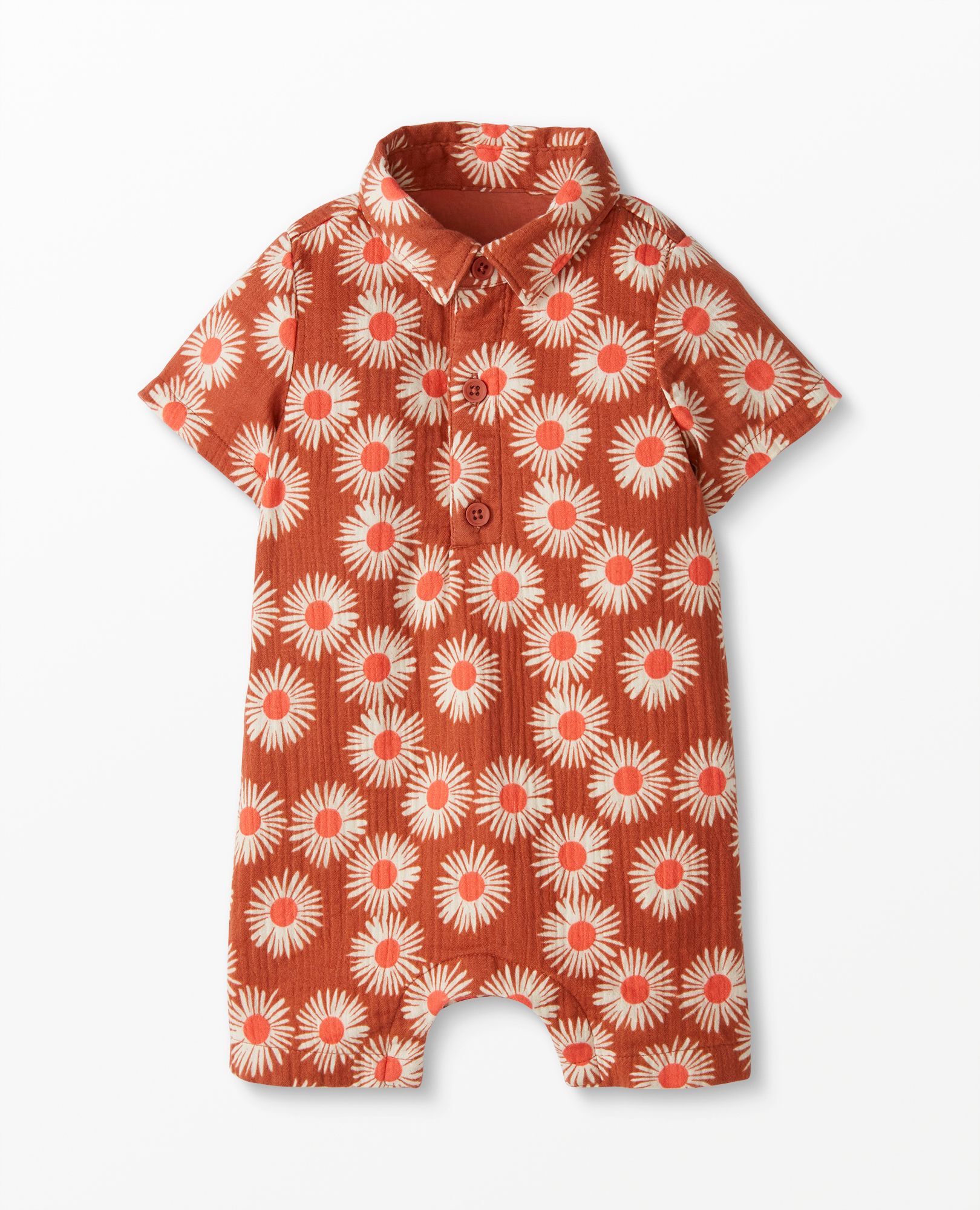 Baby Collared Muslin Romper