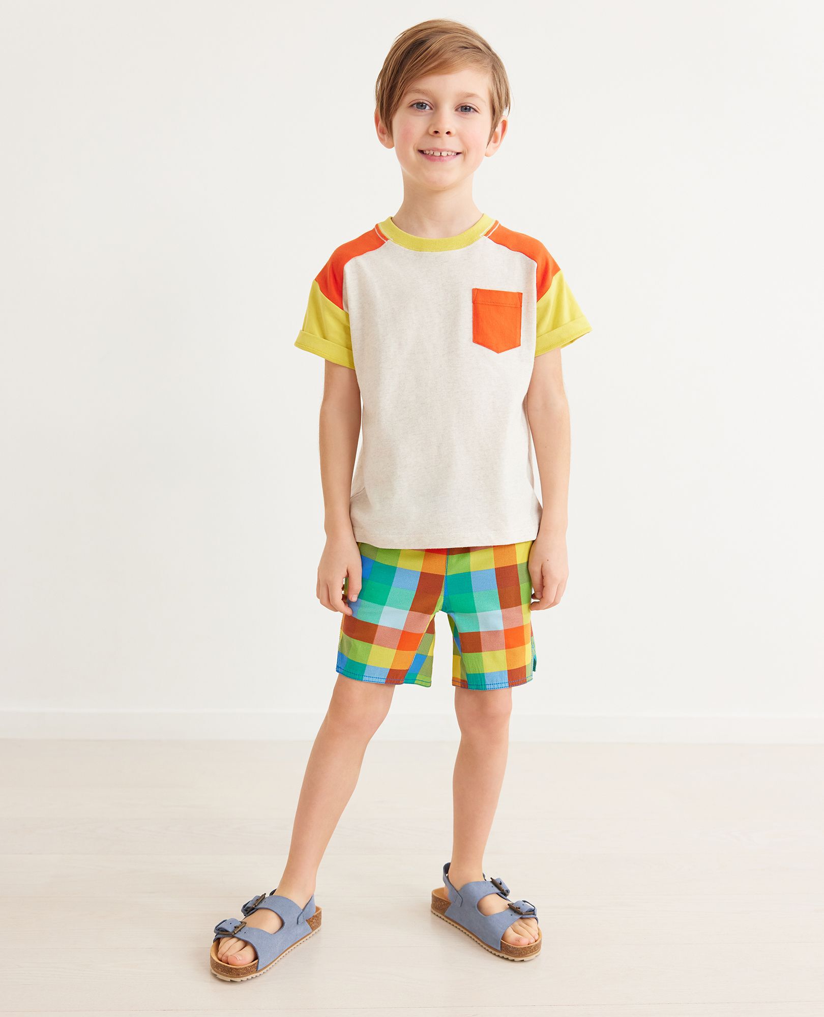 Colorblocked Drop Shoulder Tee
