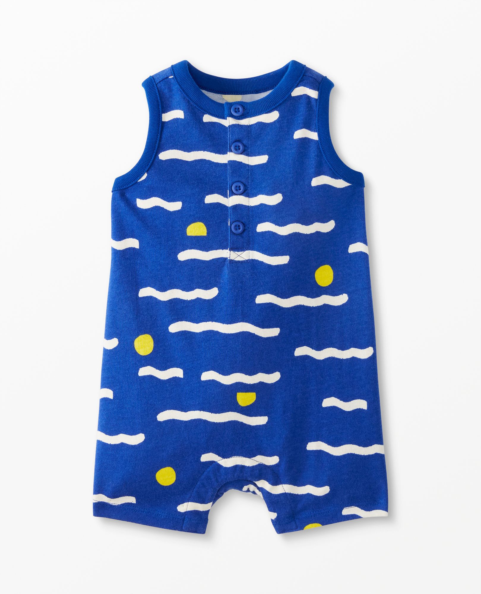 Baby Print Sleeveless Shortie Romper