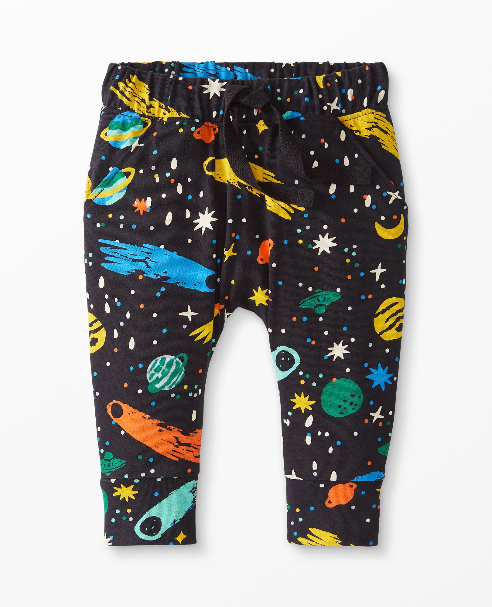 Baby Print Knit Jogger In Combed Cotton