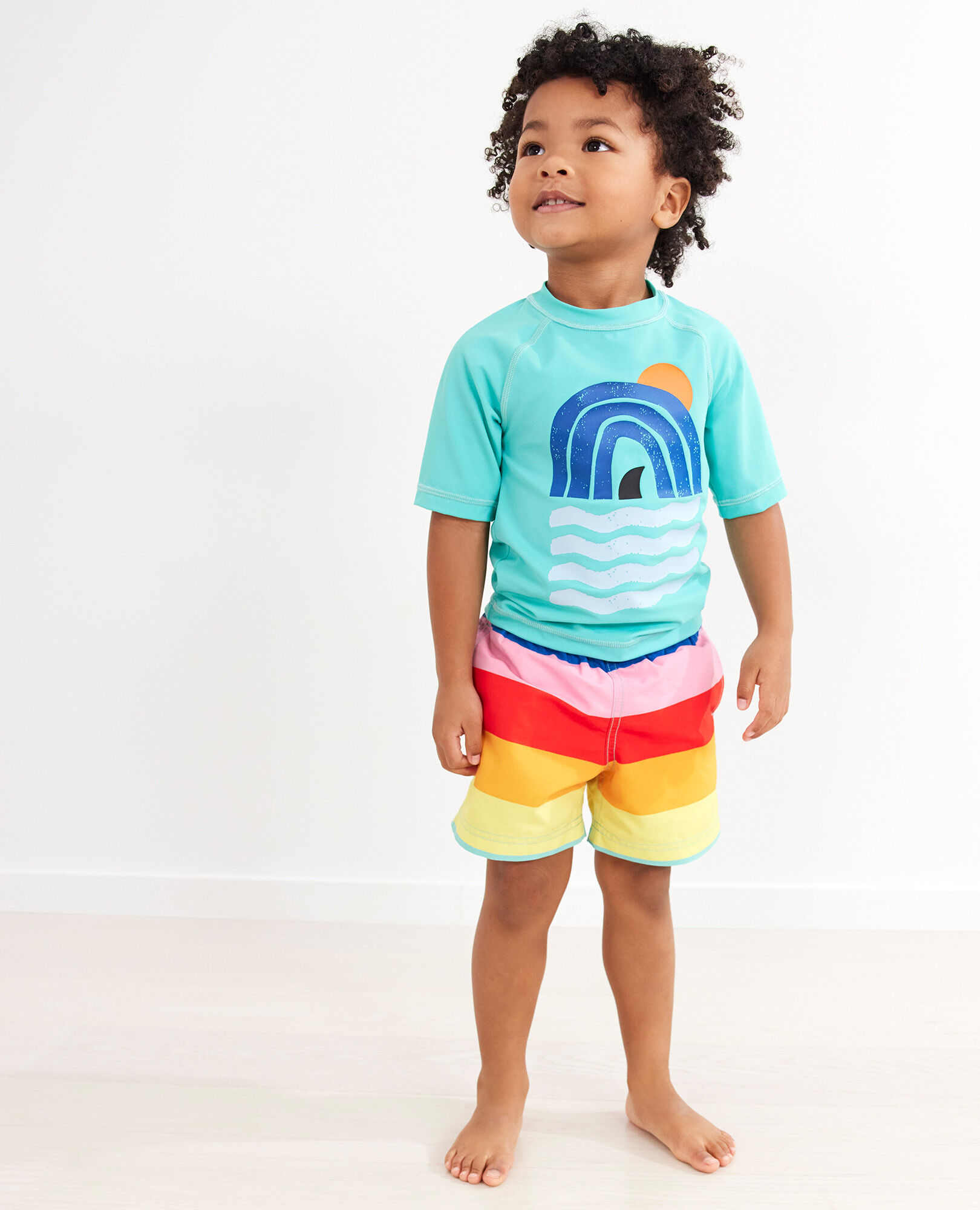 Graphic Sunblock Rash Guard Top