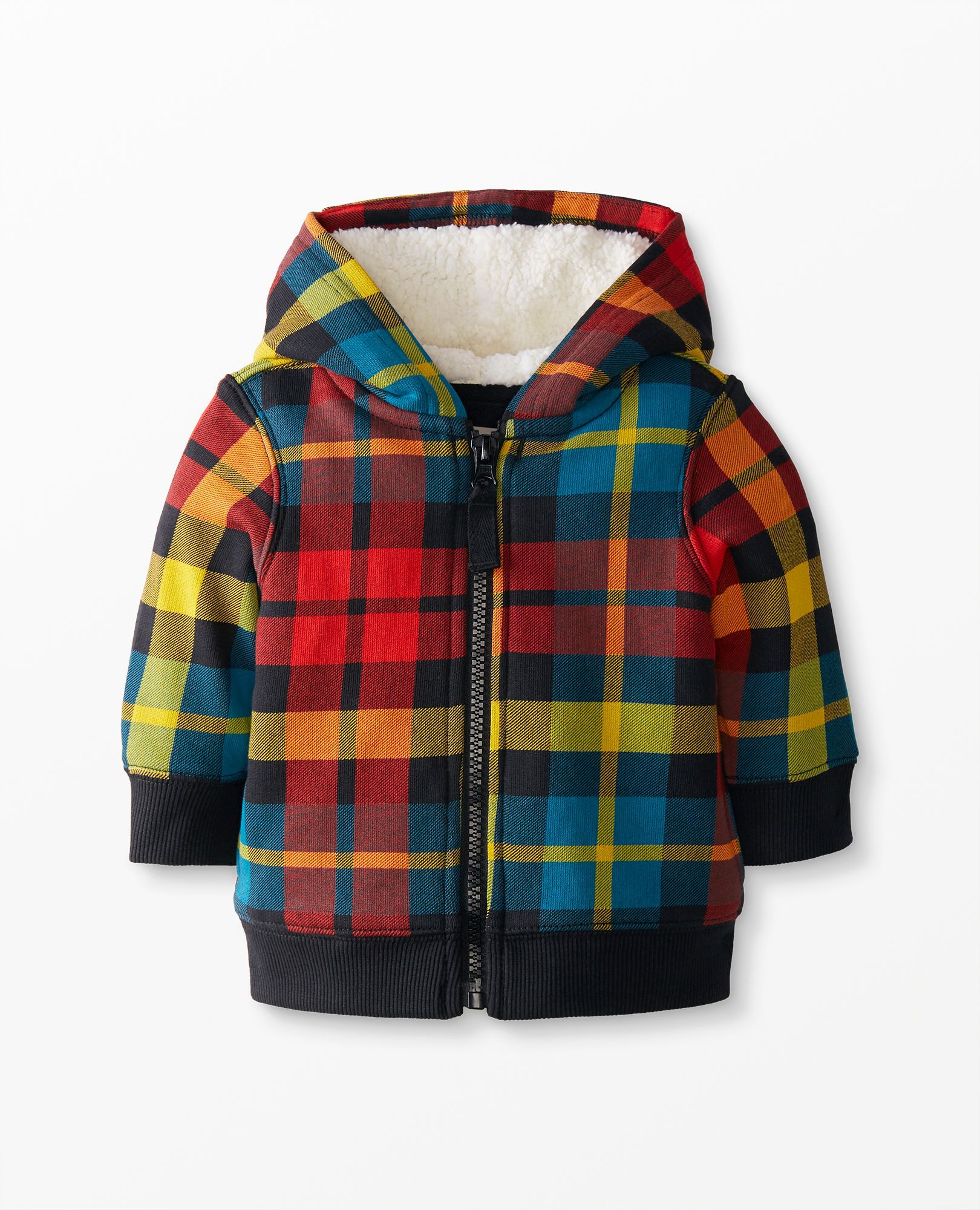 Baby Print Faux Shearling Lined Hoodie