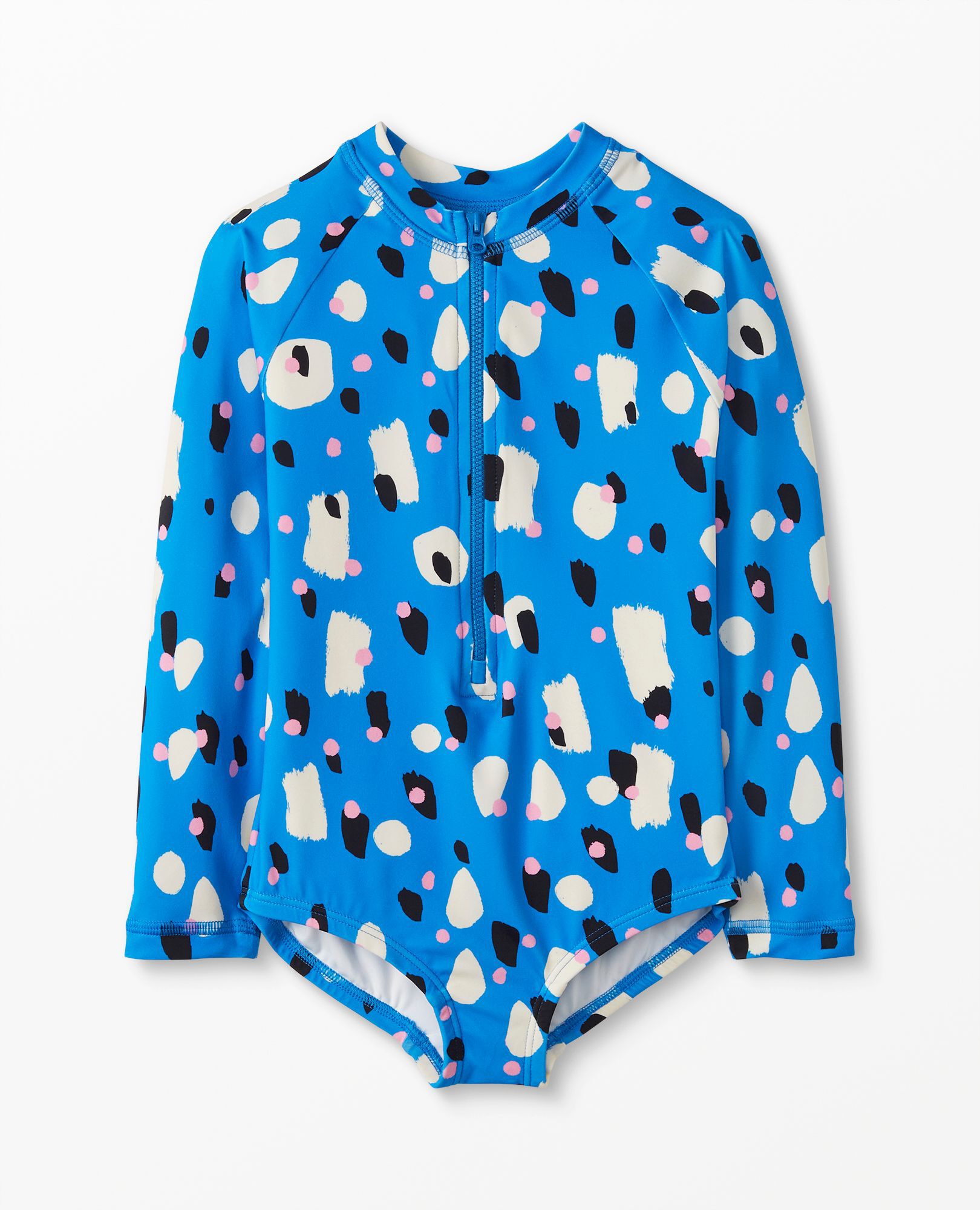 Print Rash Guard One Piece Swimsuit