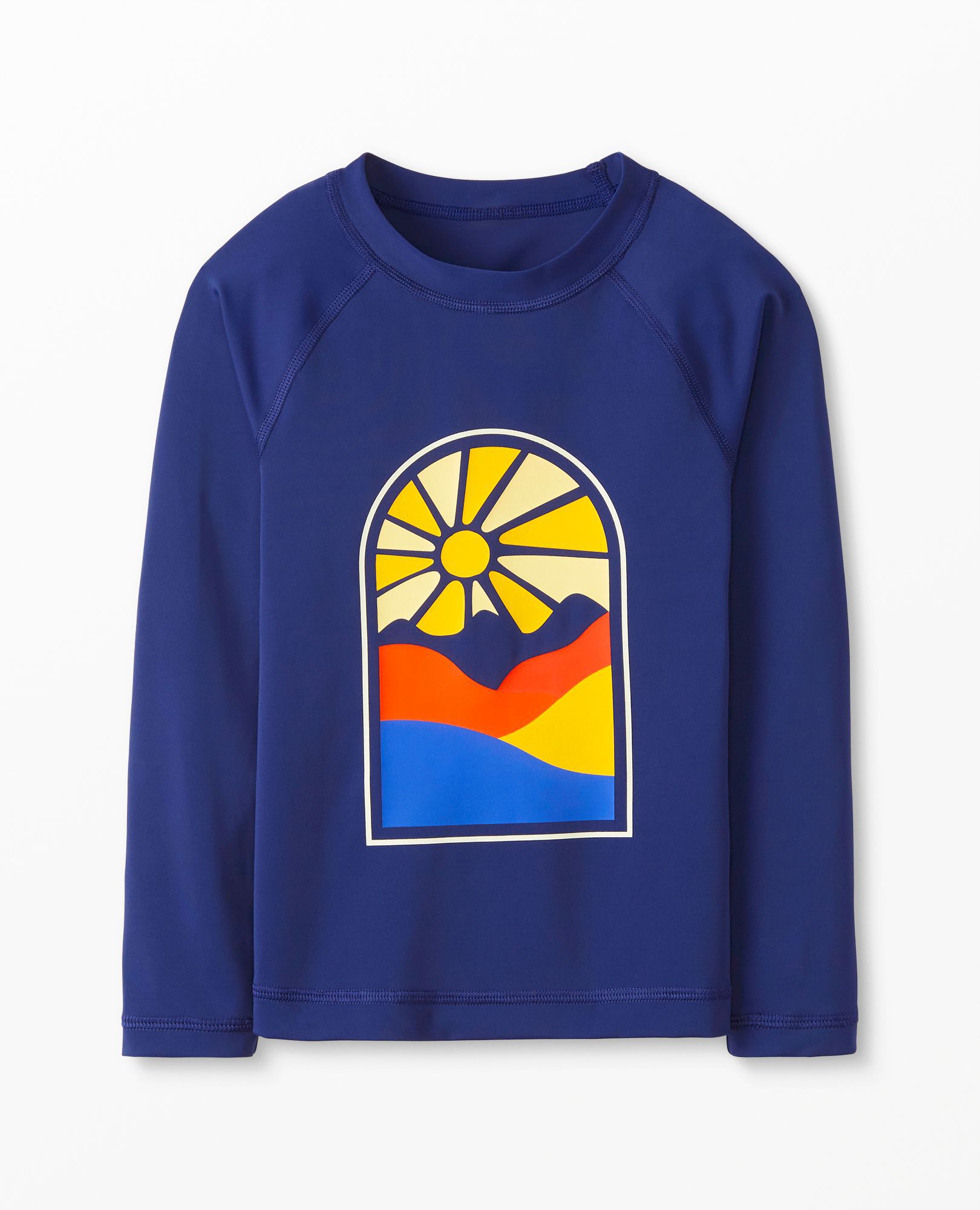 Graphic Long Sleeve Sunblock Rash Guard Top