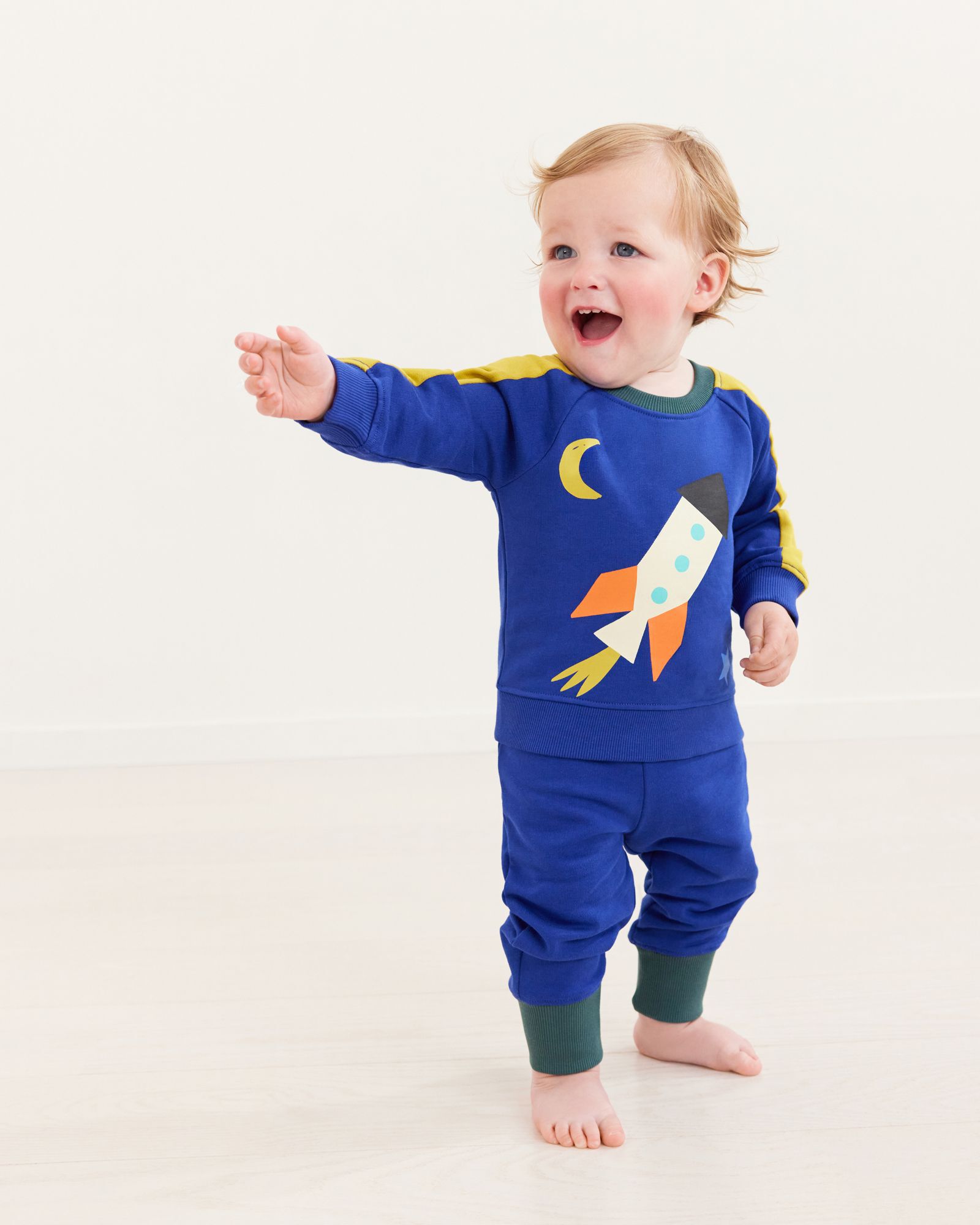 Baby Top & Pant Set In French Terry