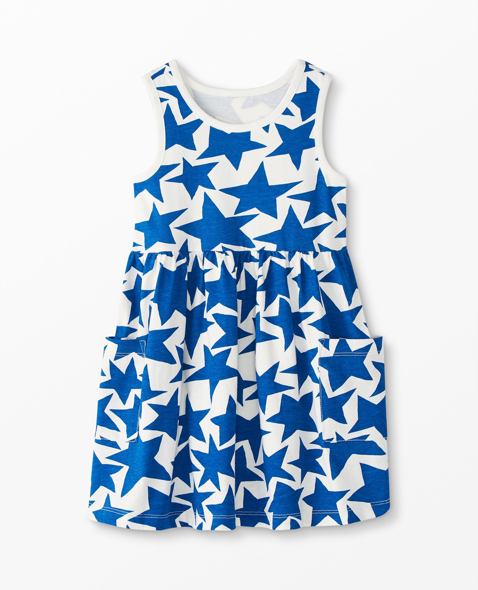 Sleeveless Print Pocket Dress