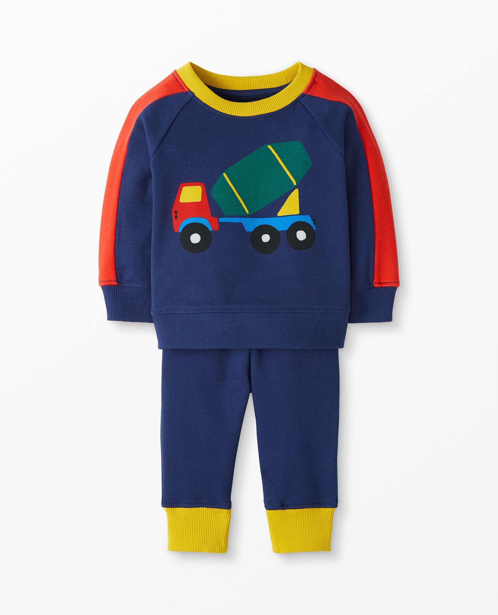 Baby Top & Pant Set In French Terry