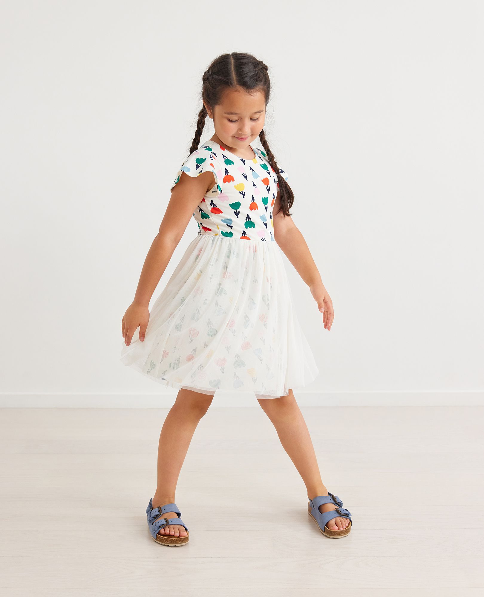 Print Tulle Dress