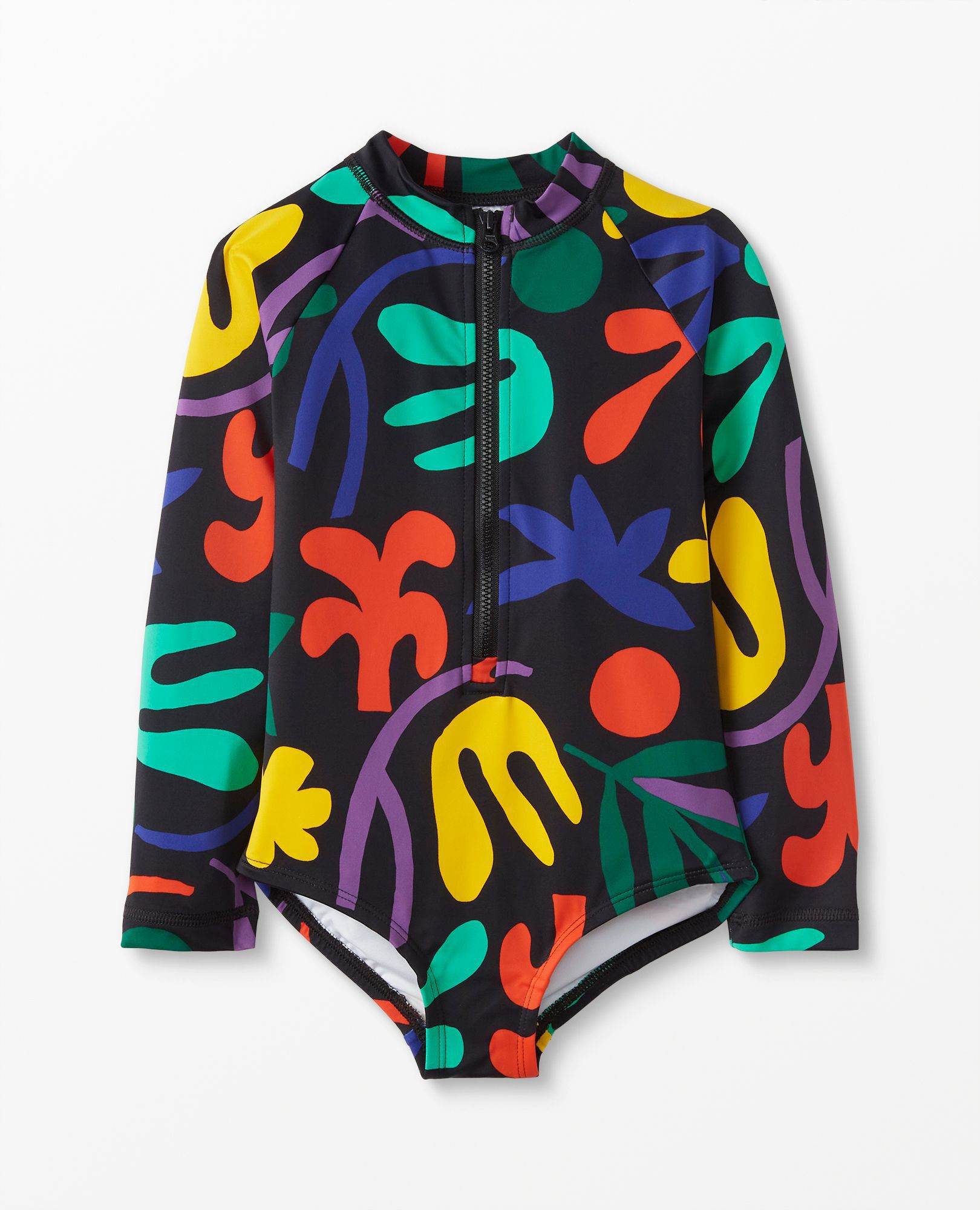 Print Rash Guard One Piece Swimsuit