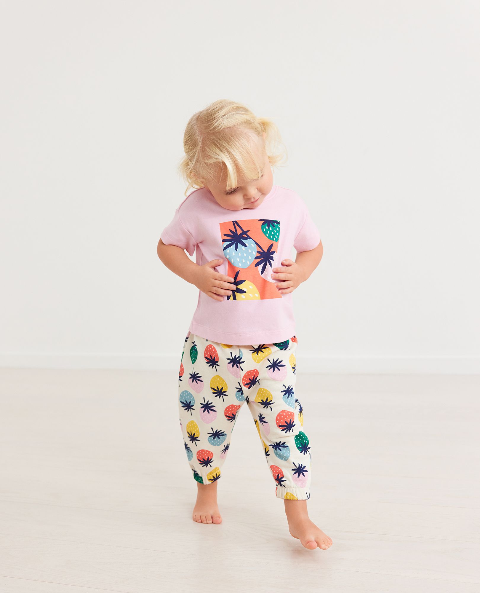 Baby Print Jogger In French Terry