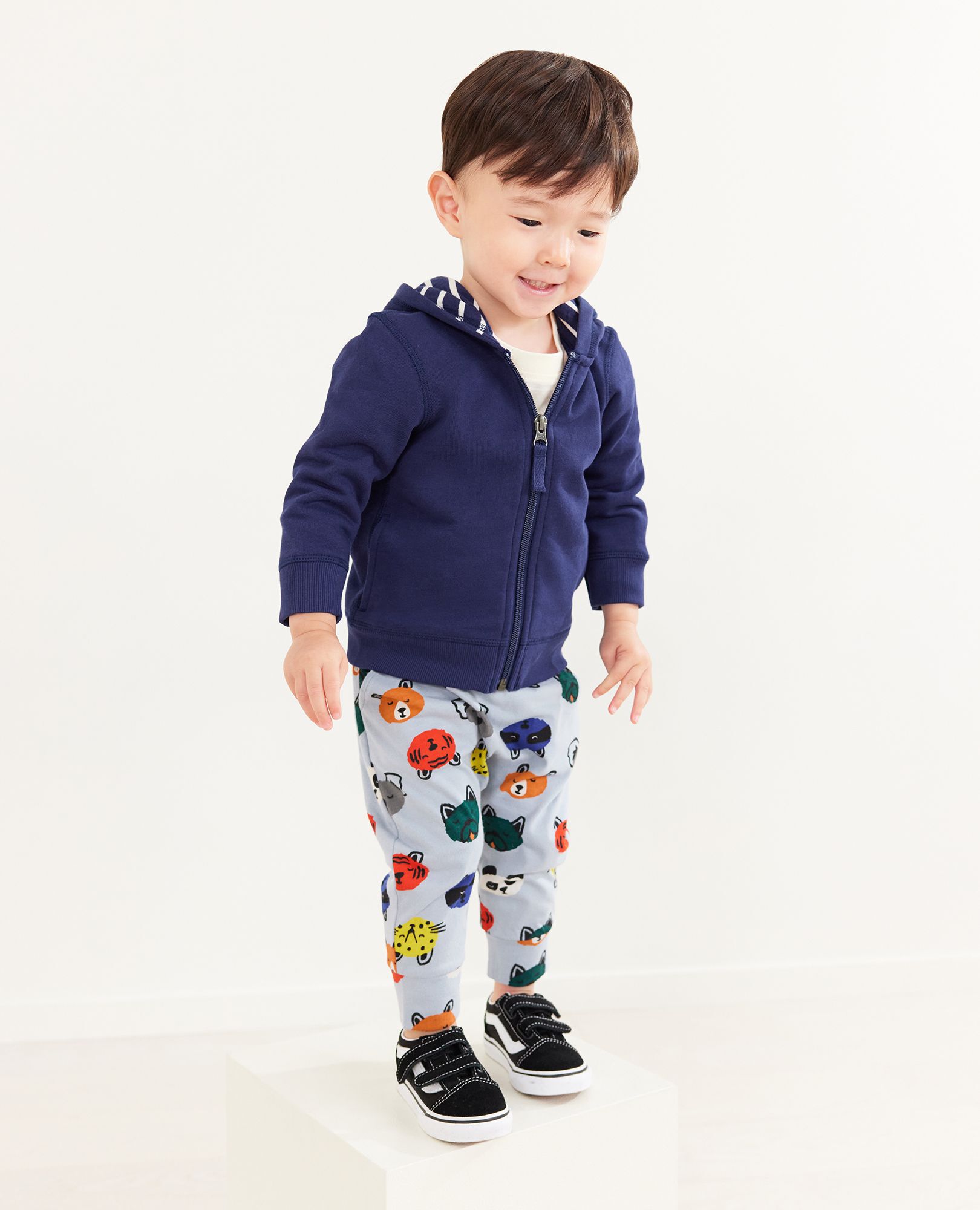 Baby Zip Up Hoodie In French Terry