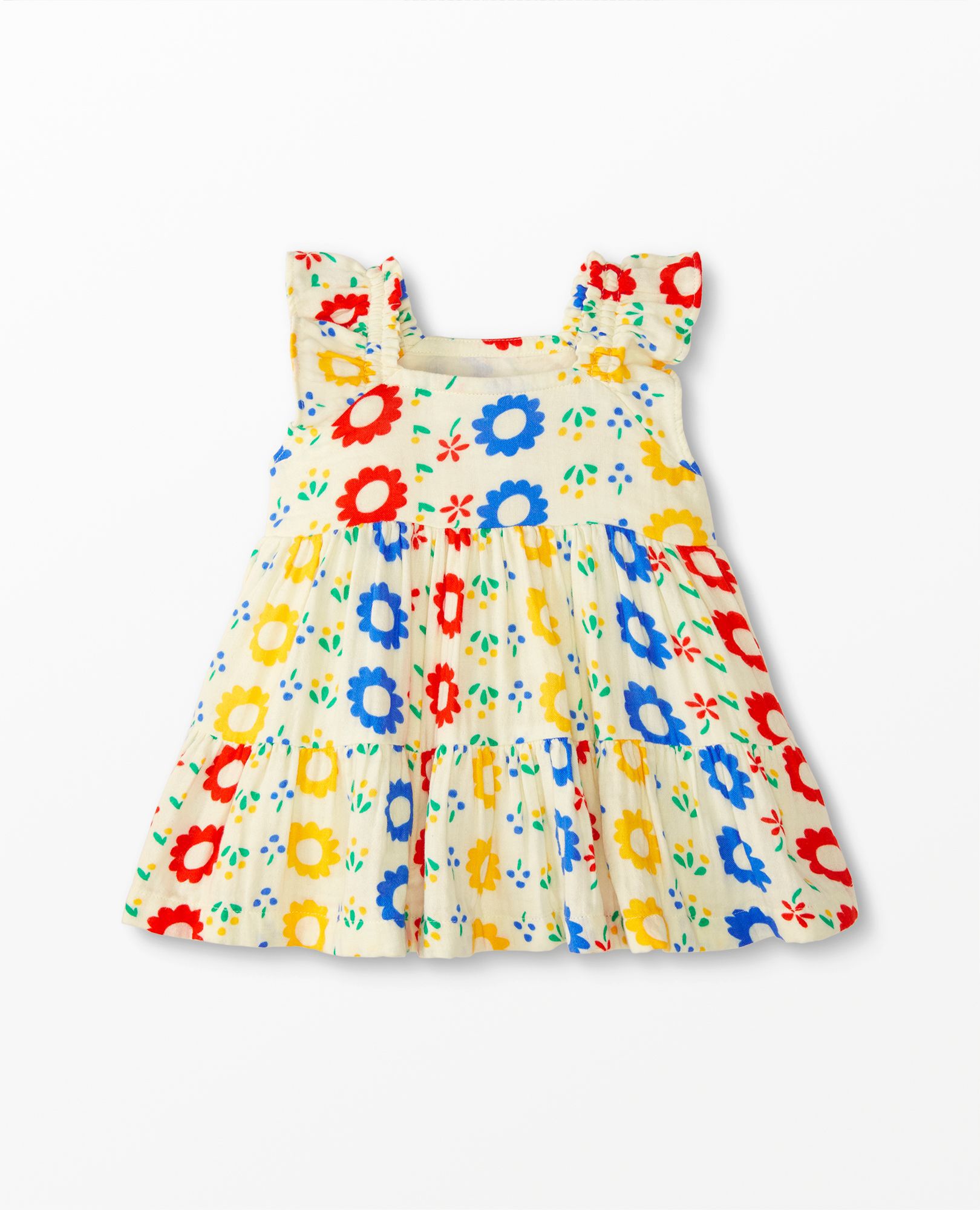 Baby Flutter Sleeve Muslin Dress